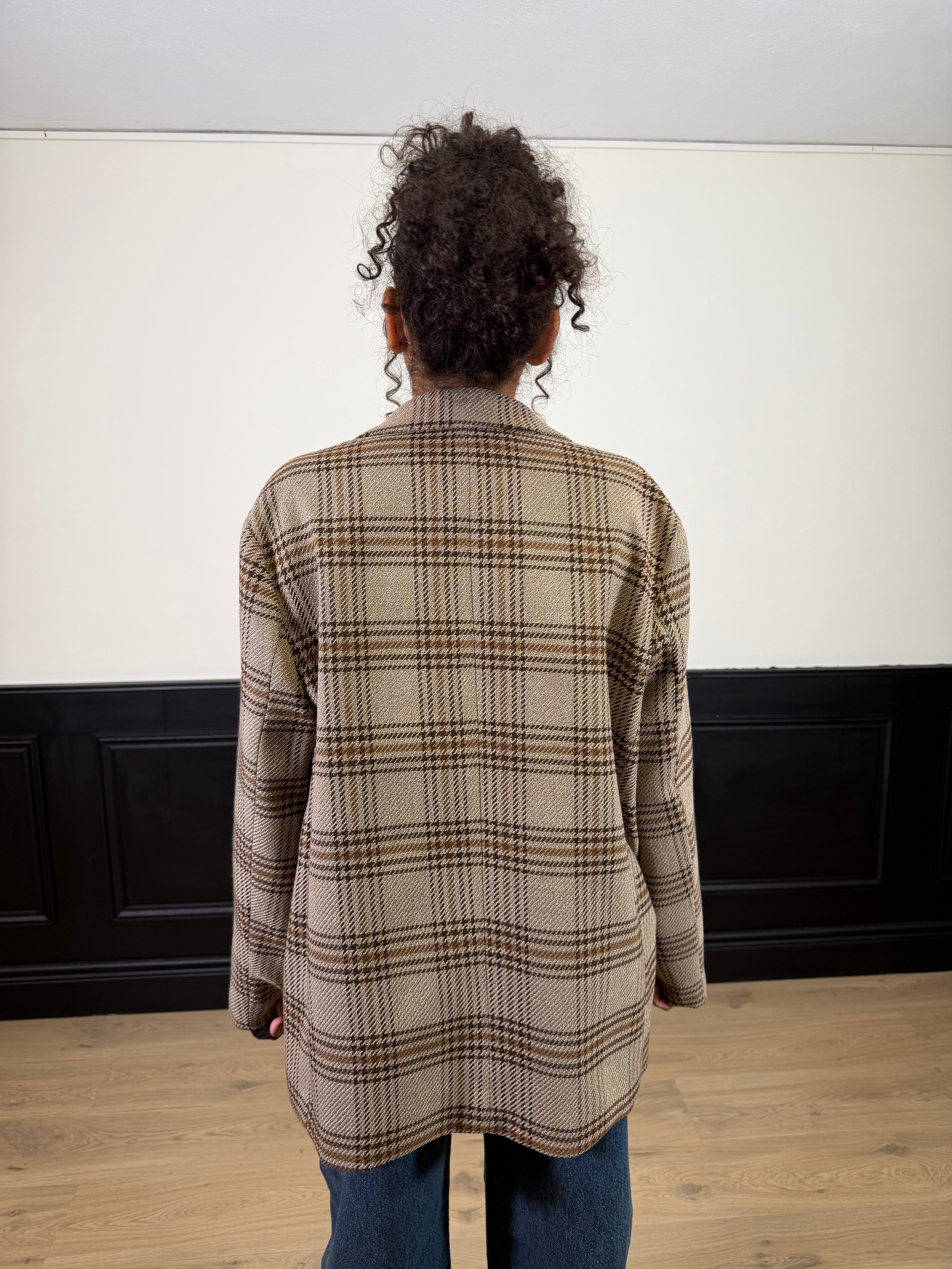 Giacca oversize a quadri
