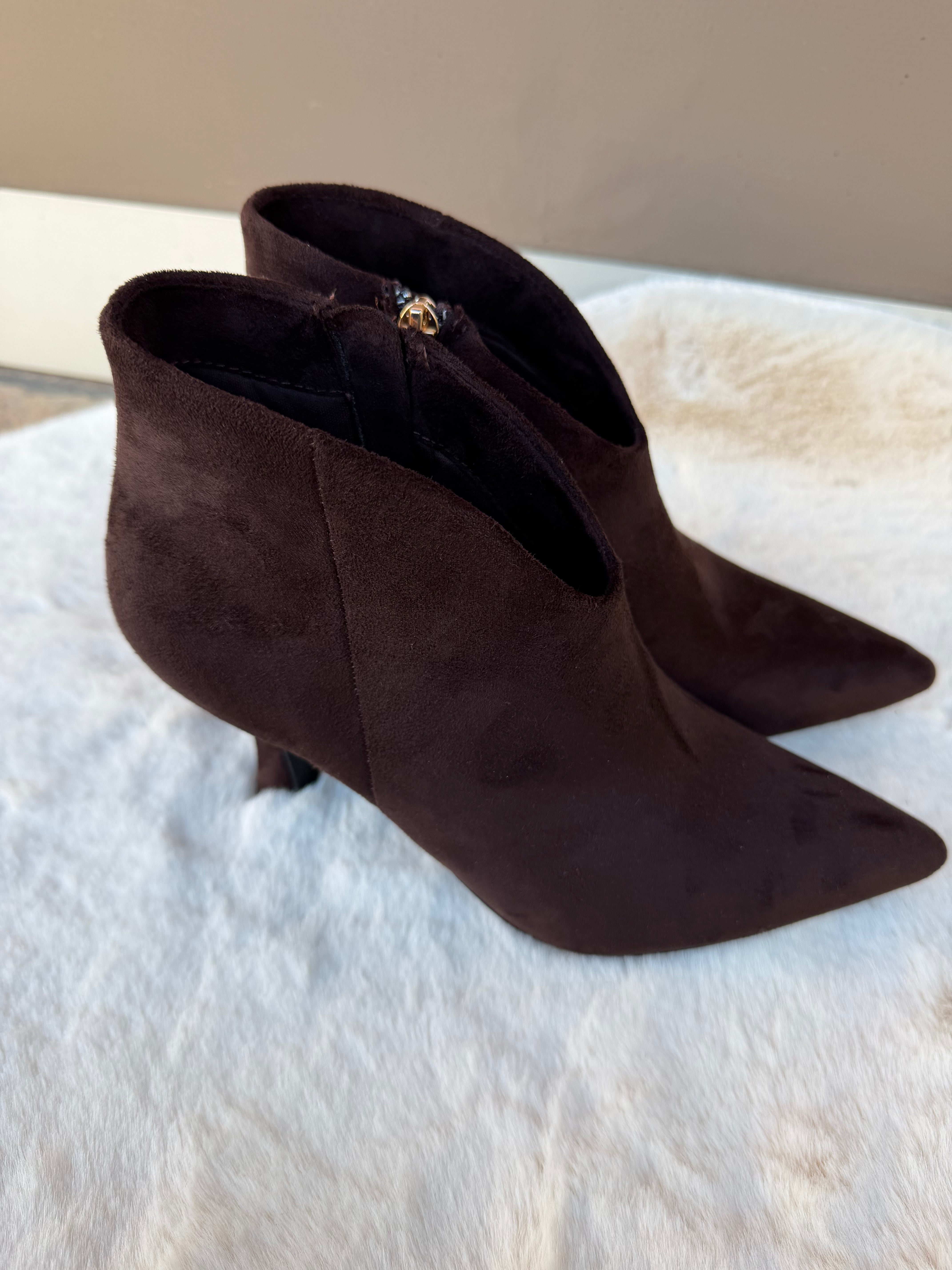 Tronchetto in eco camoscio marrone
