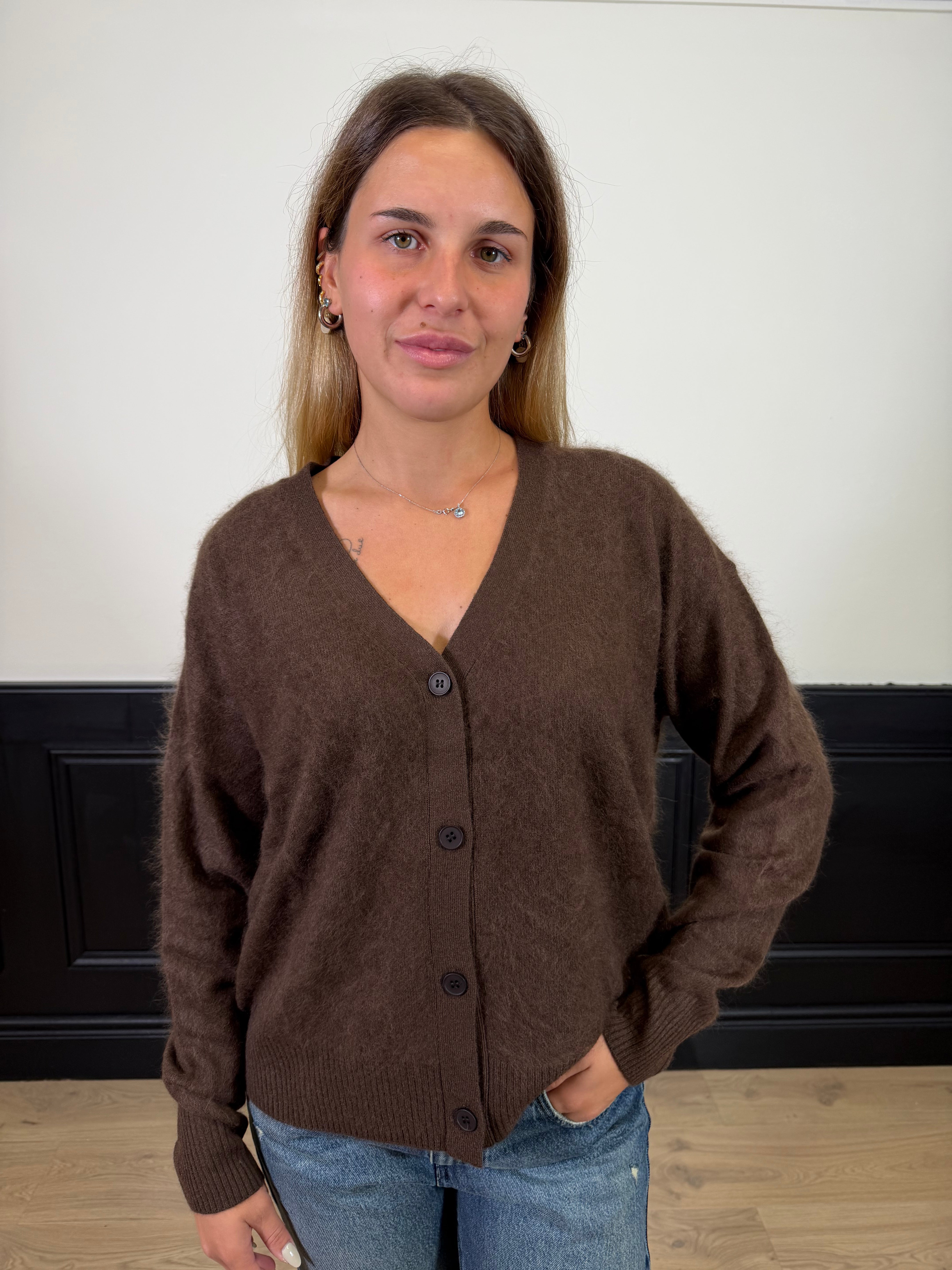 Cardigan in lana/cashmere