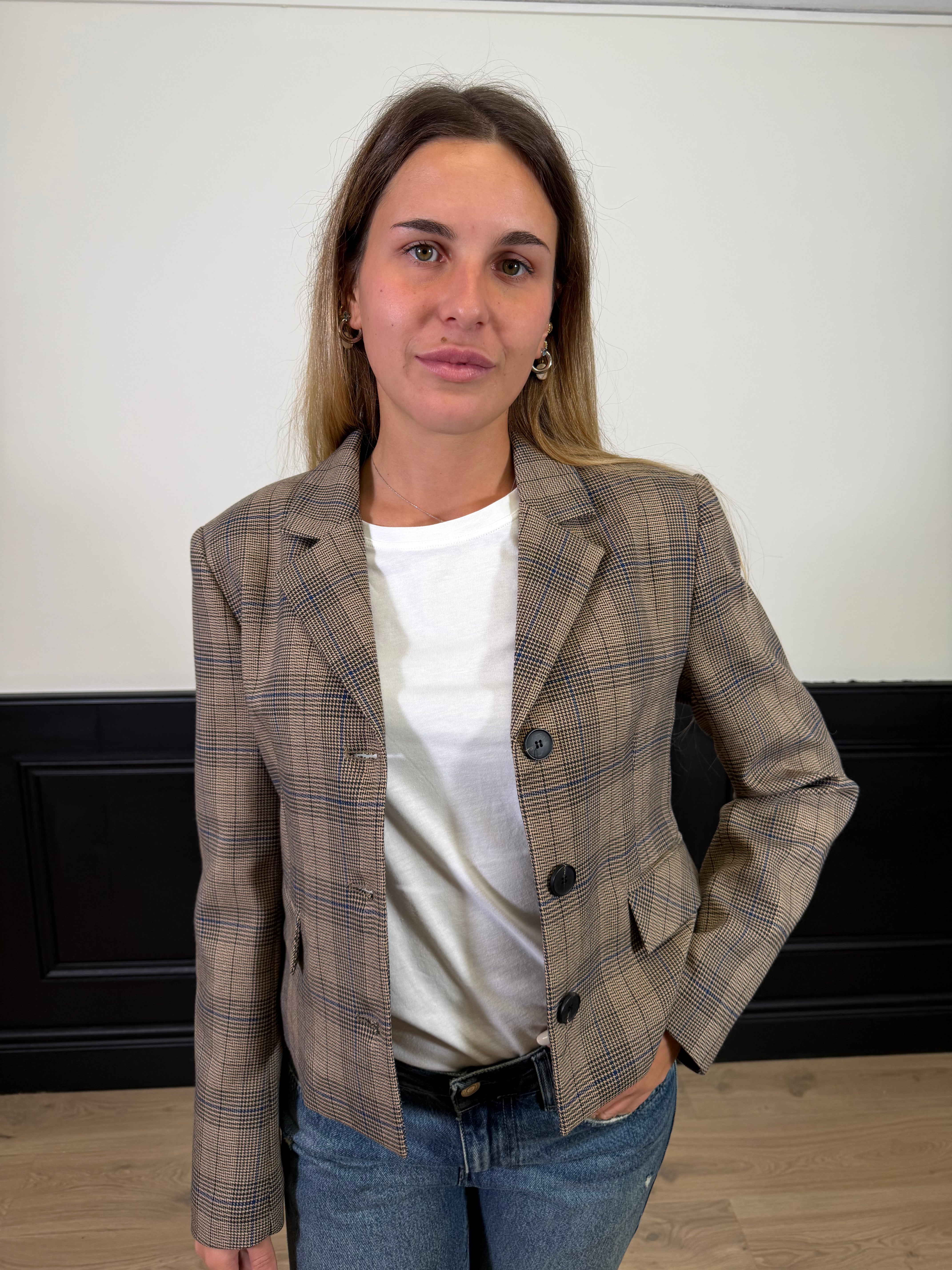 Giacca slim fit a quadri