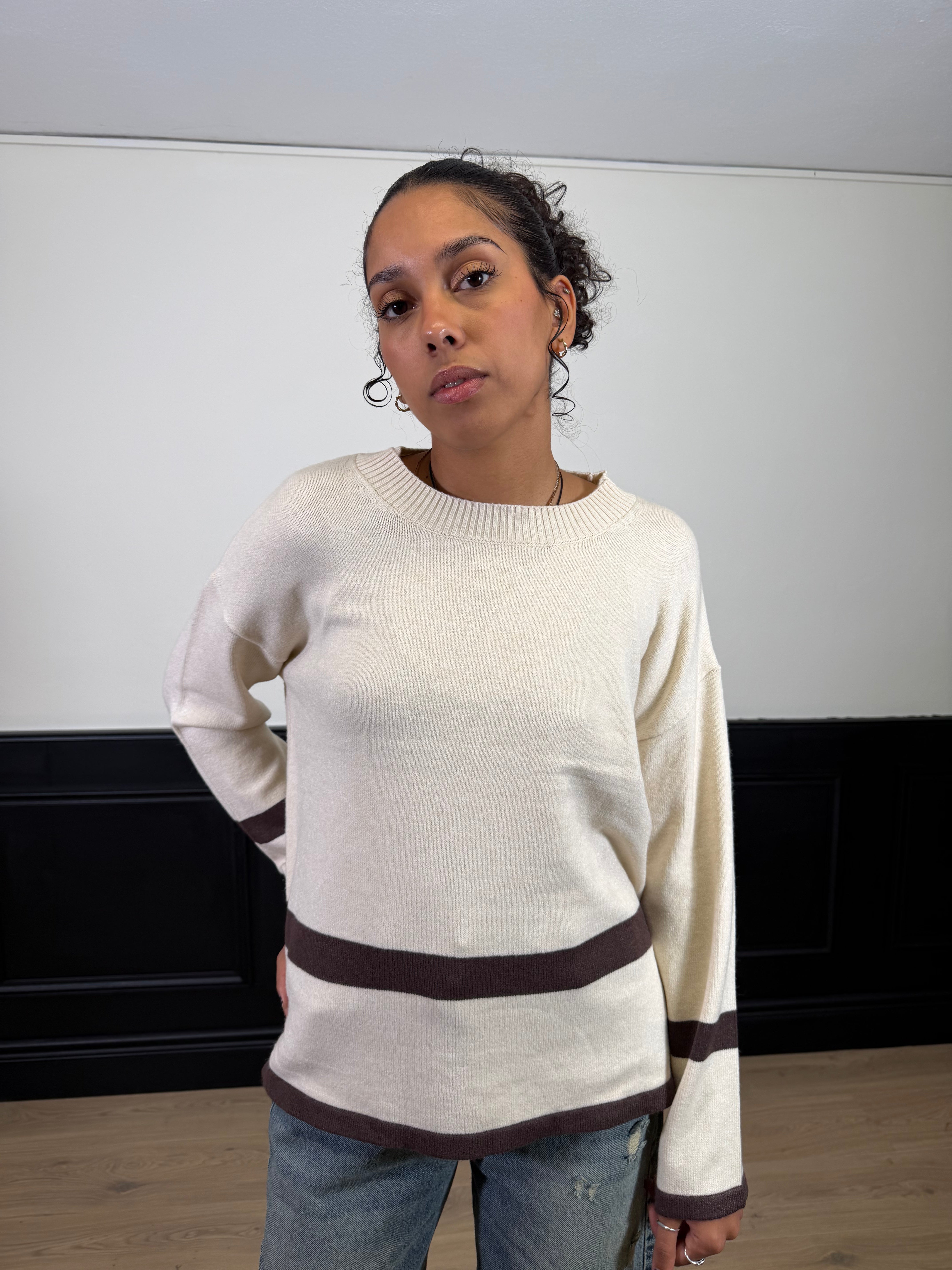 Maglia ampia doppio colore