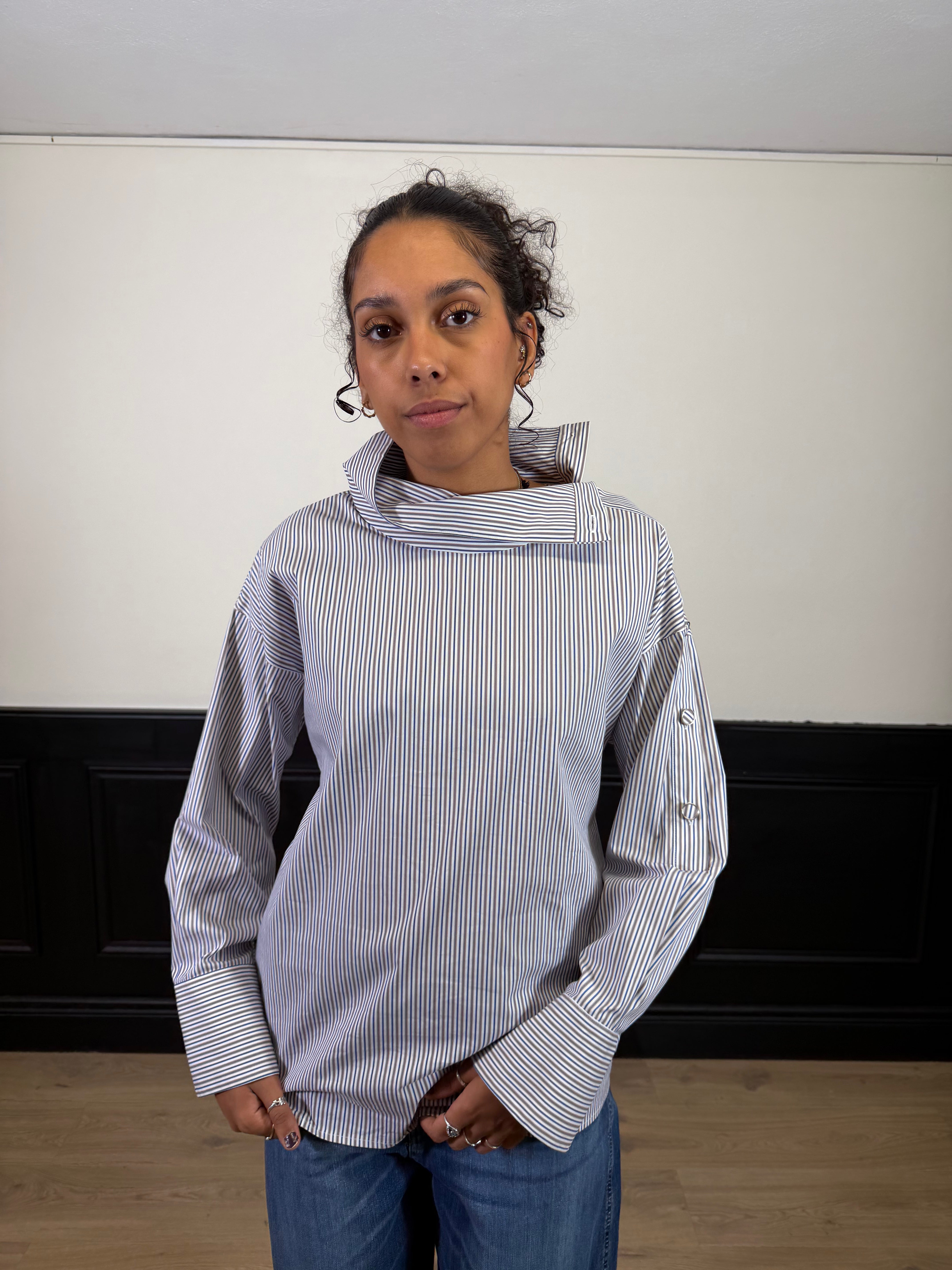 Camicia bastoncino con collo