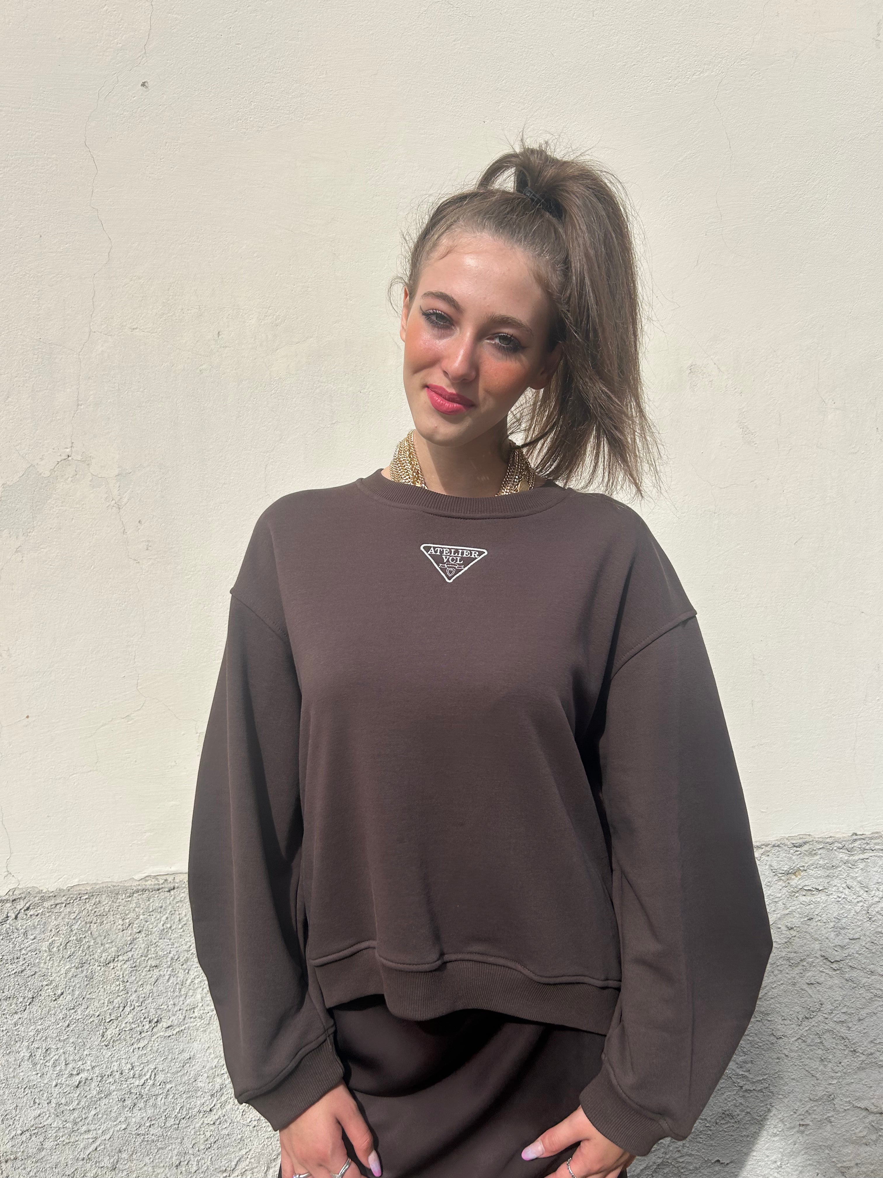 Felpa oversized moro