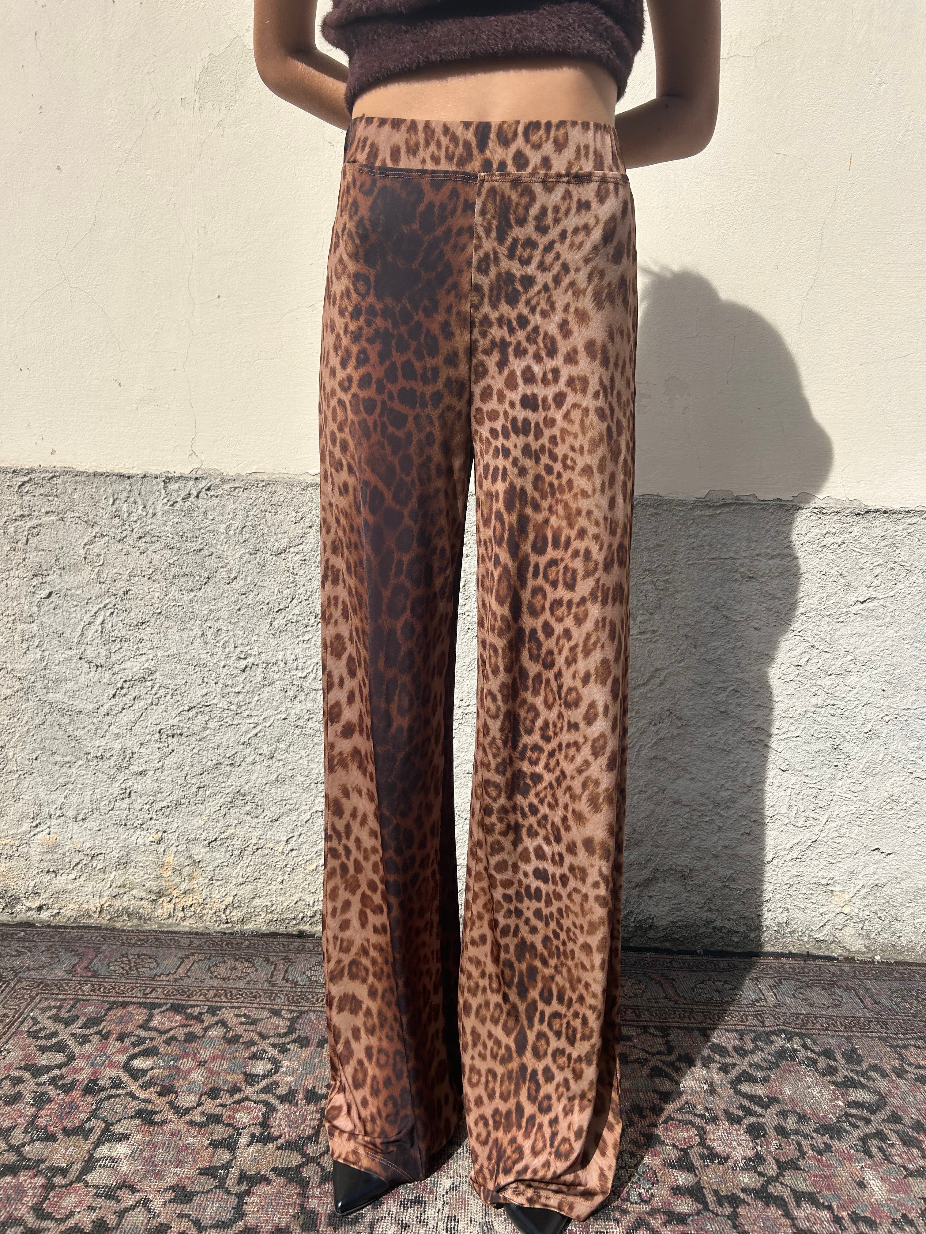 Pantalone animalier ampio