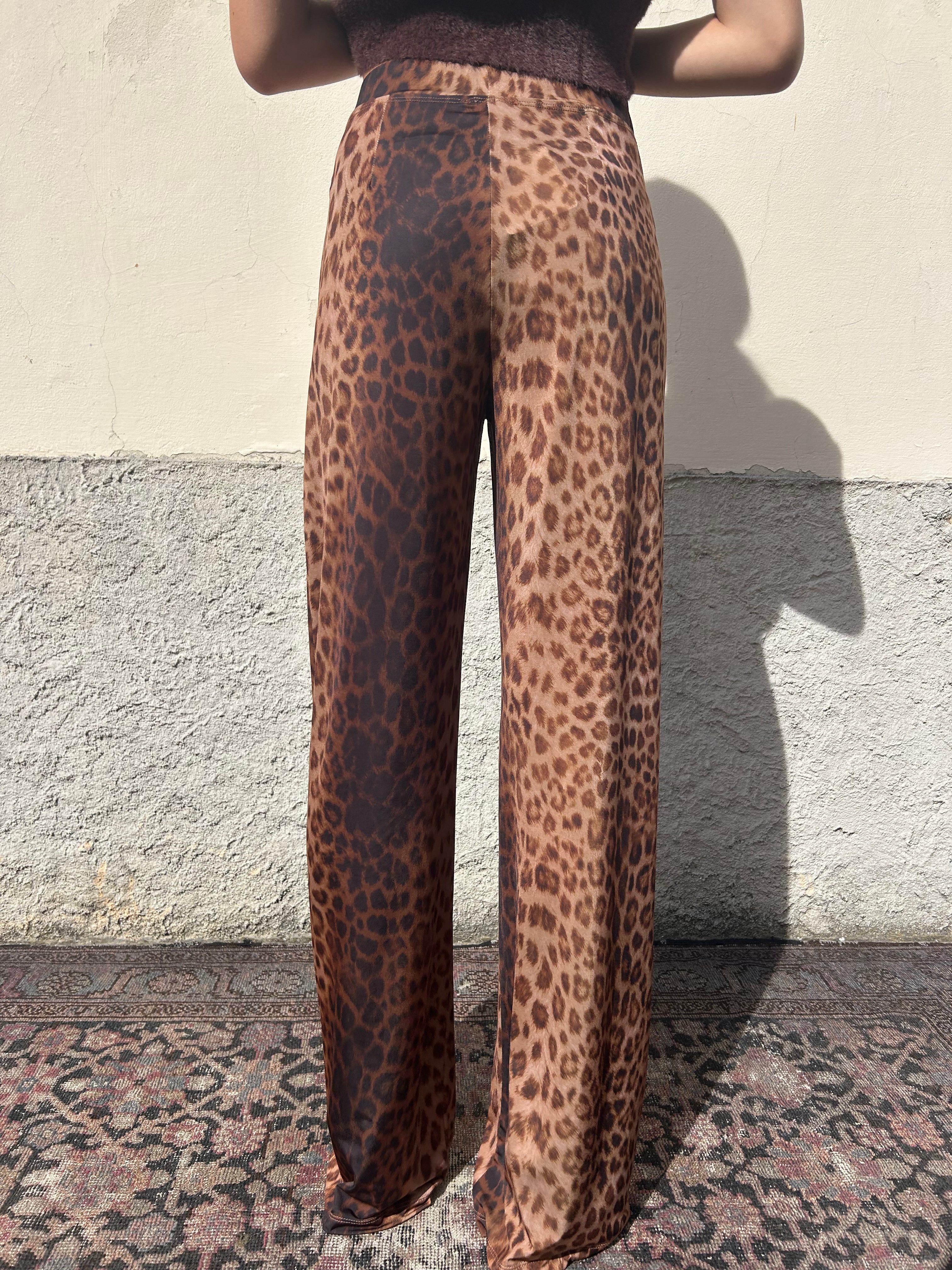 Pantalone animalier ampio
