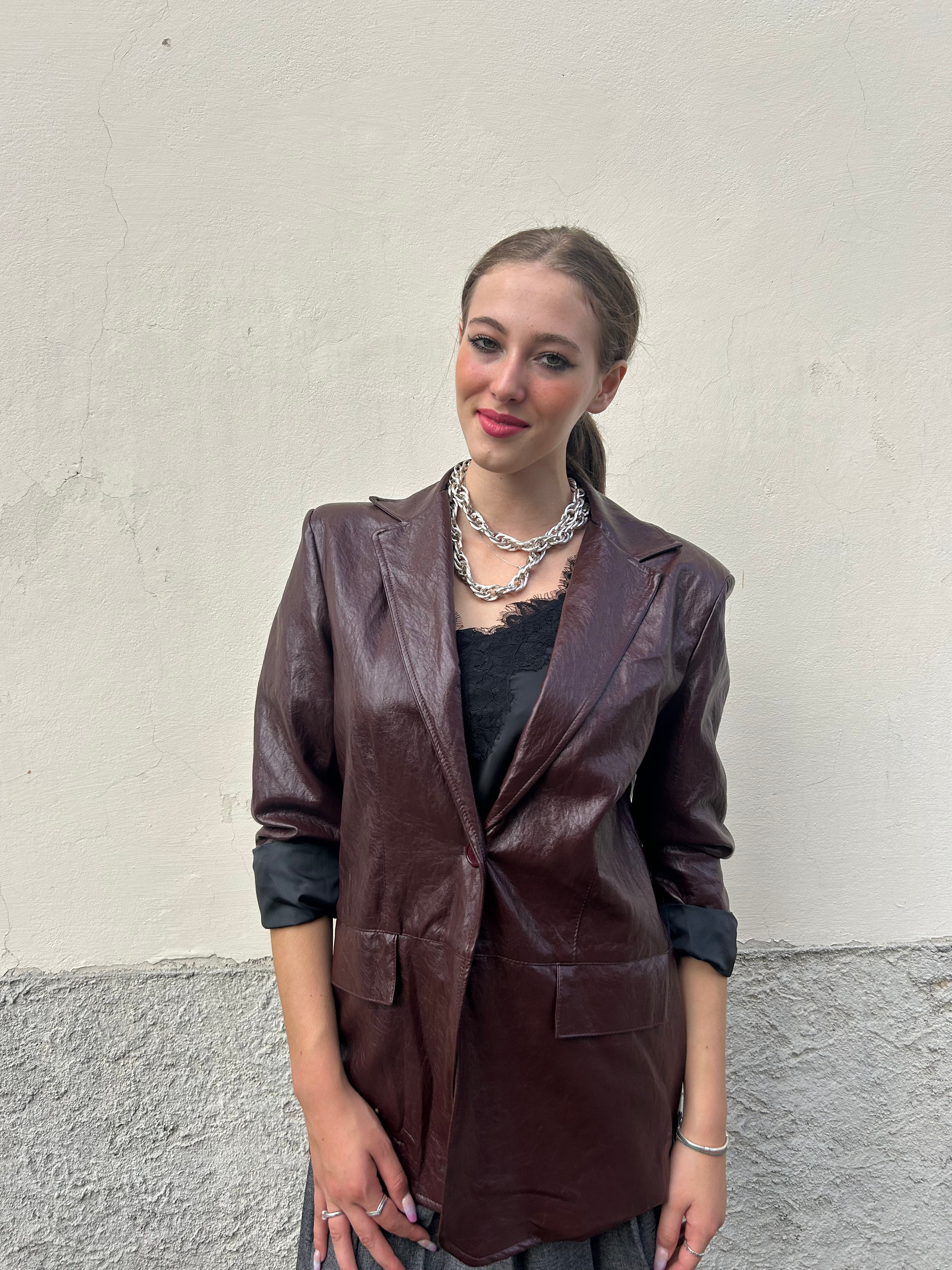 Blazer in ecopelle