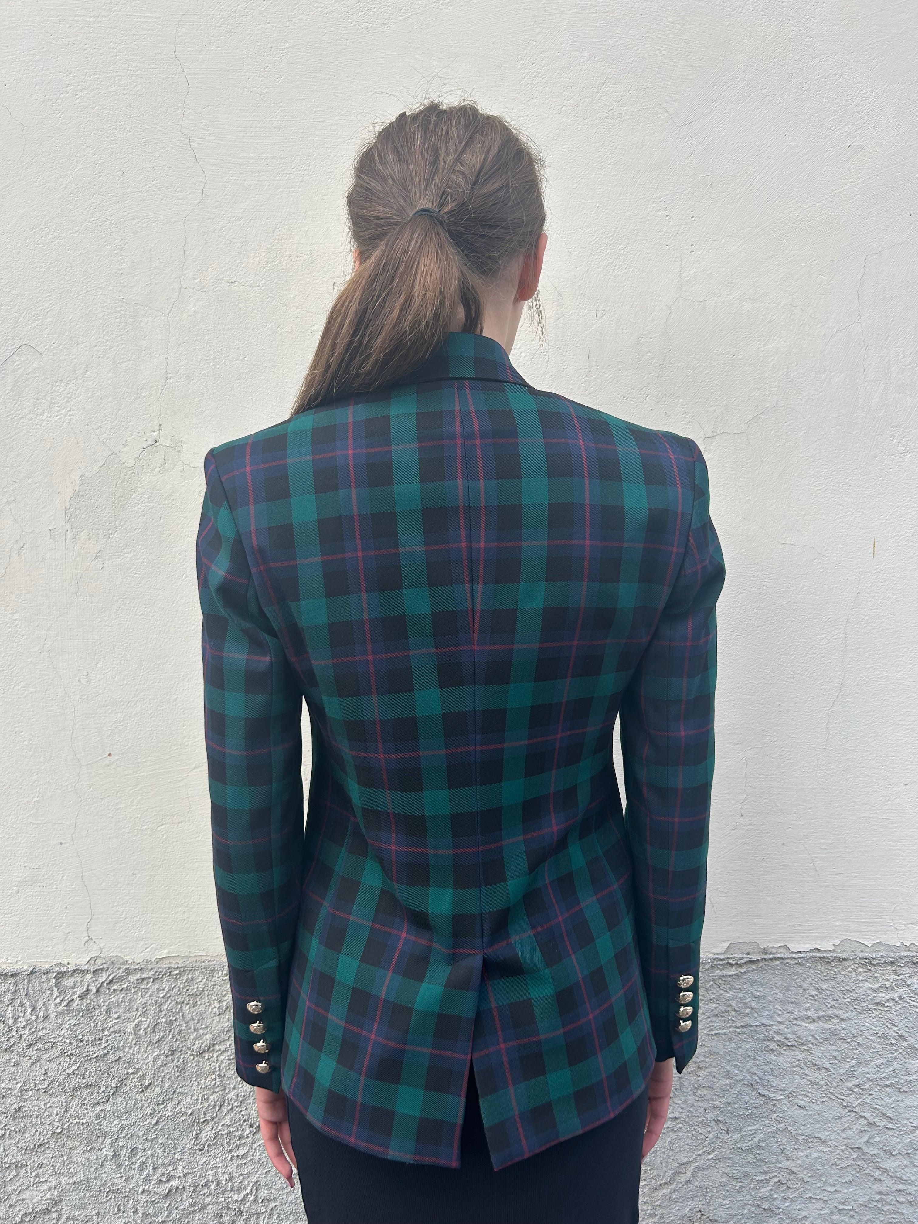 Giacca check doppiopetto