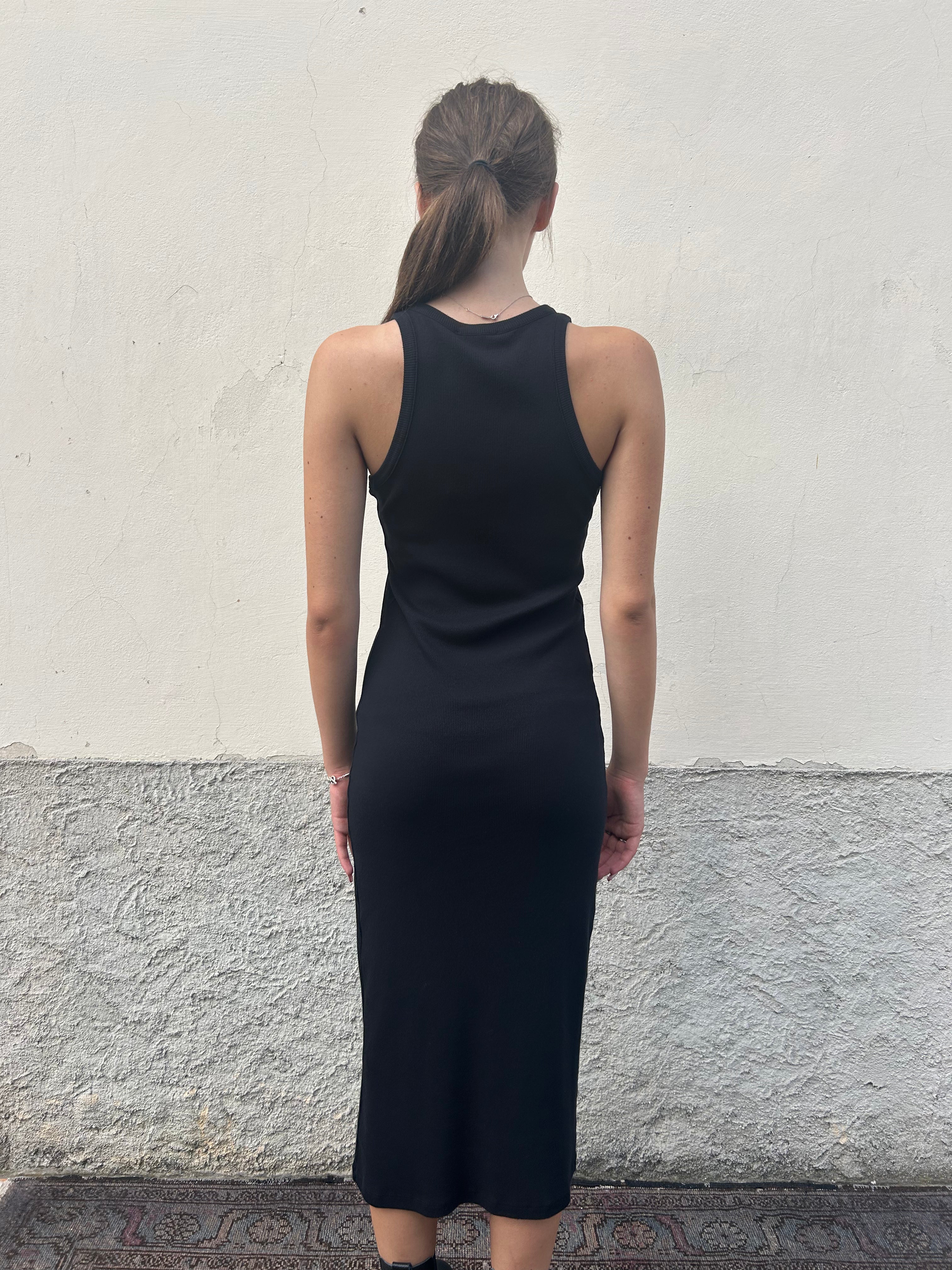 Abito a costine in maglia