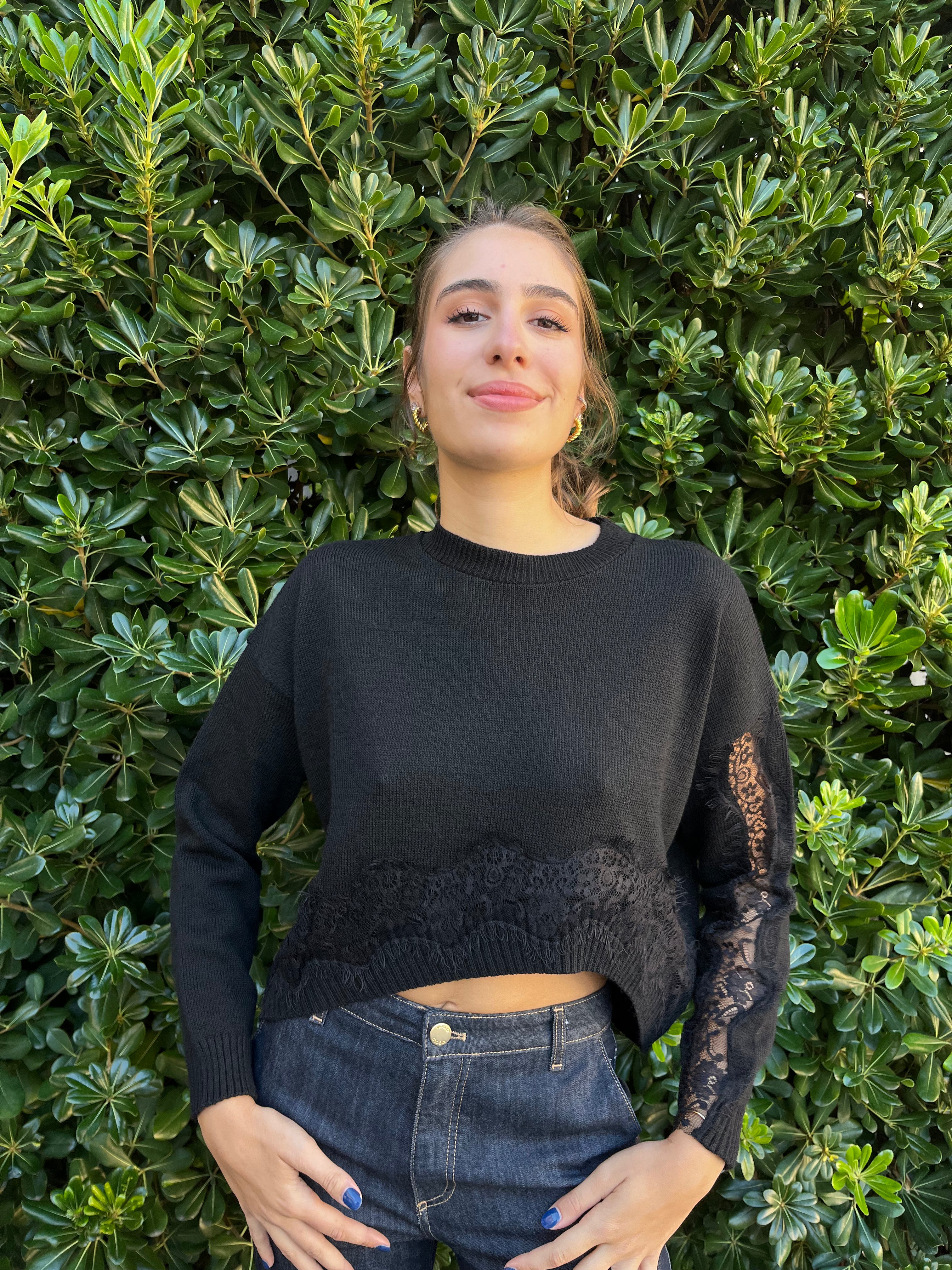 Maglia con dettaglio pizzo