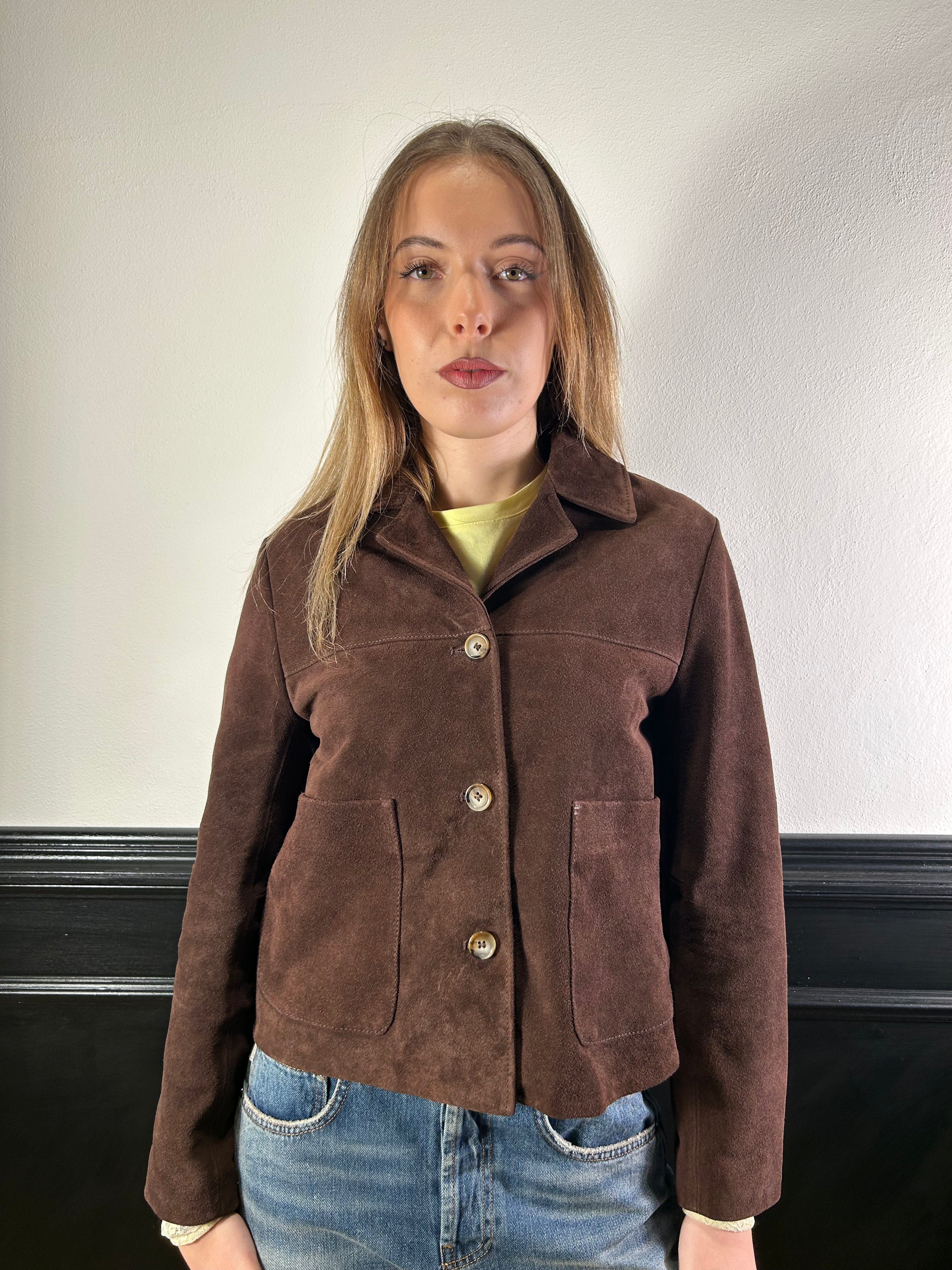 Giacca in camoscio vera pelle