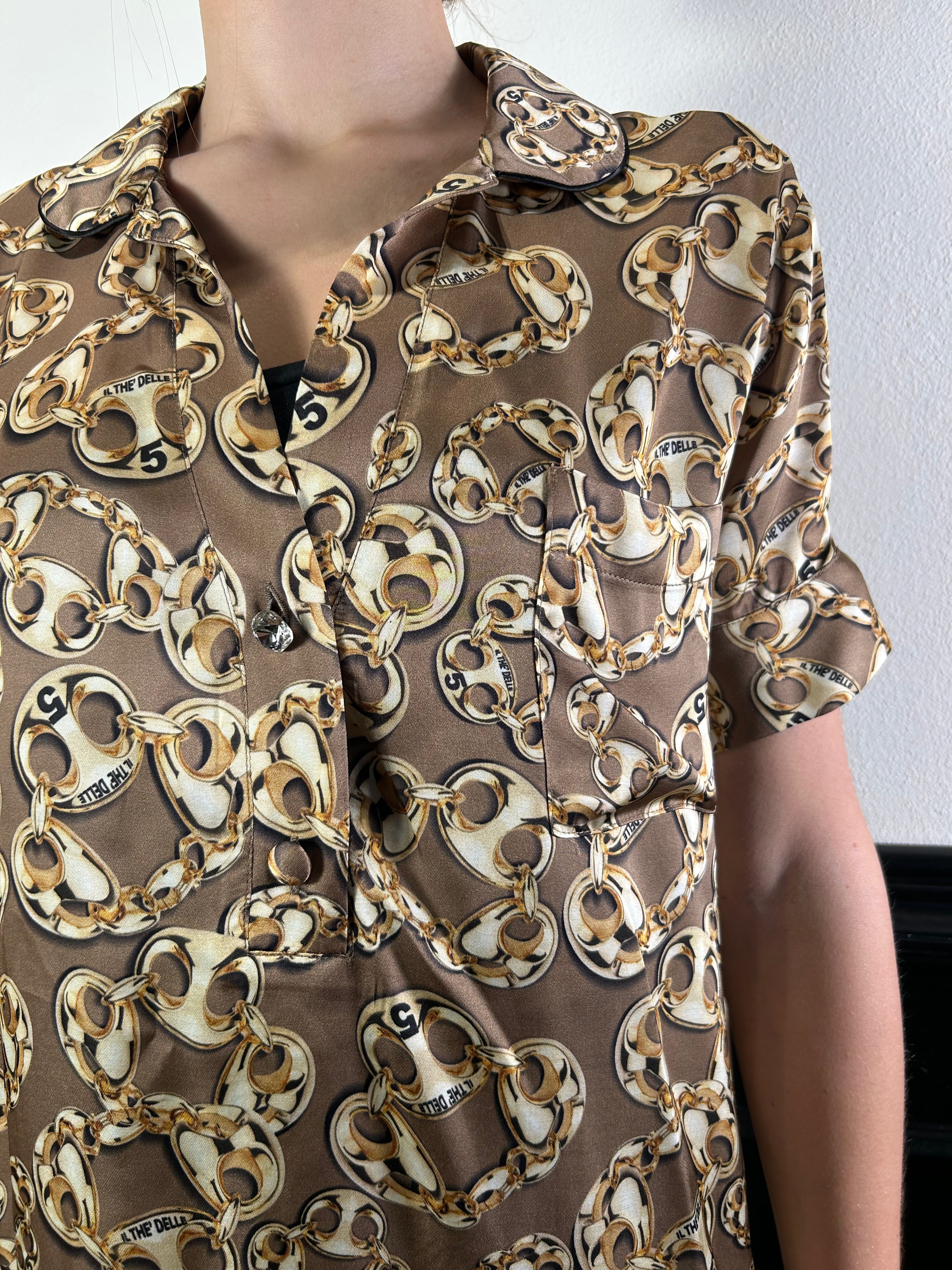 Camicia fluida fantasia catena