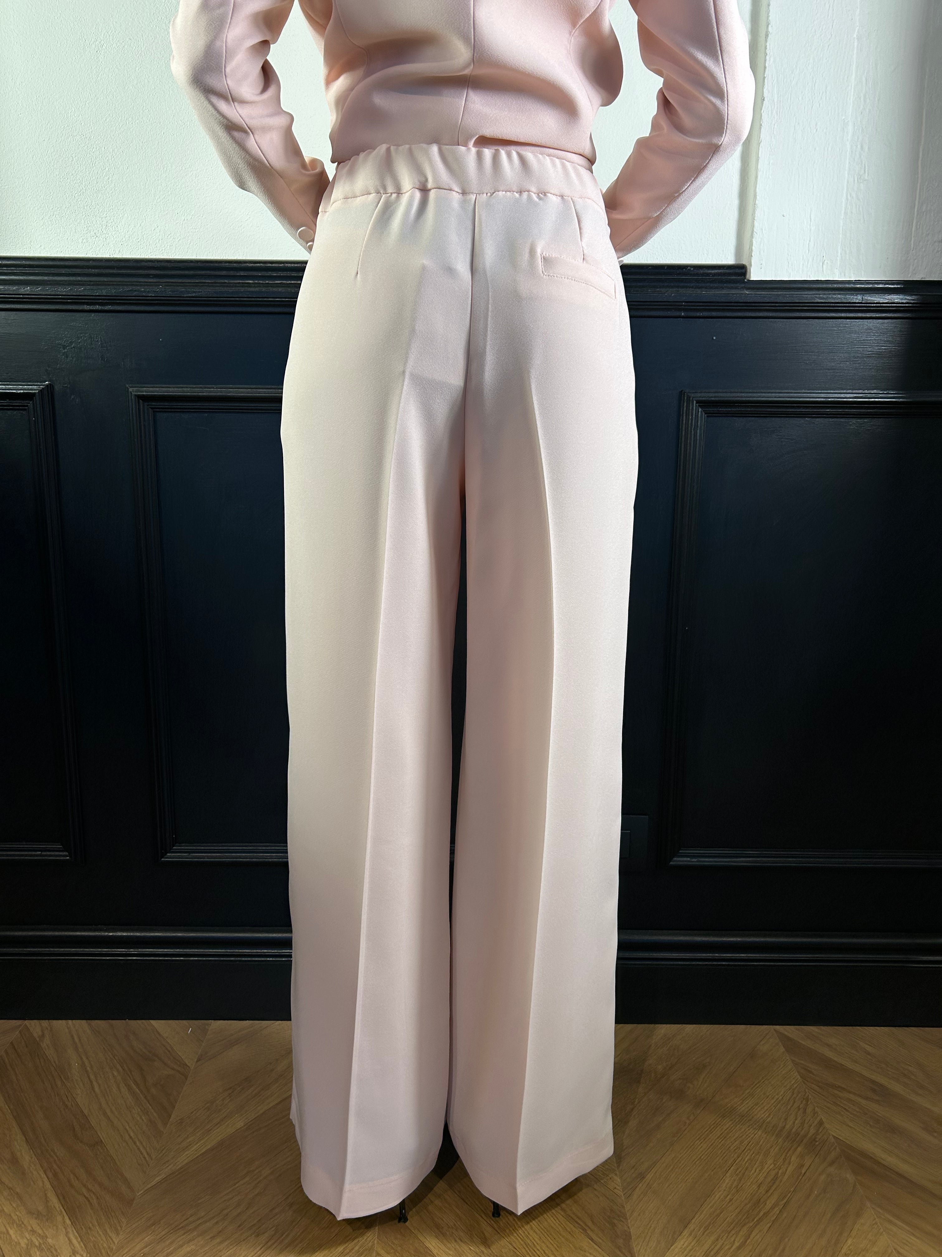 Tailleur smoking rosa cipria