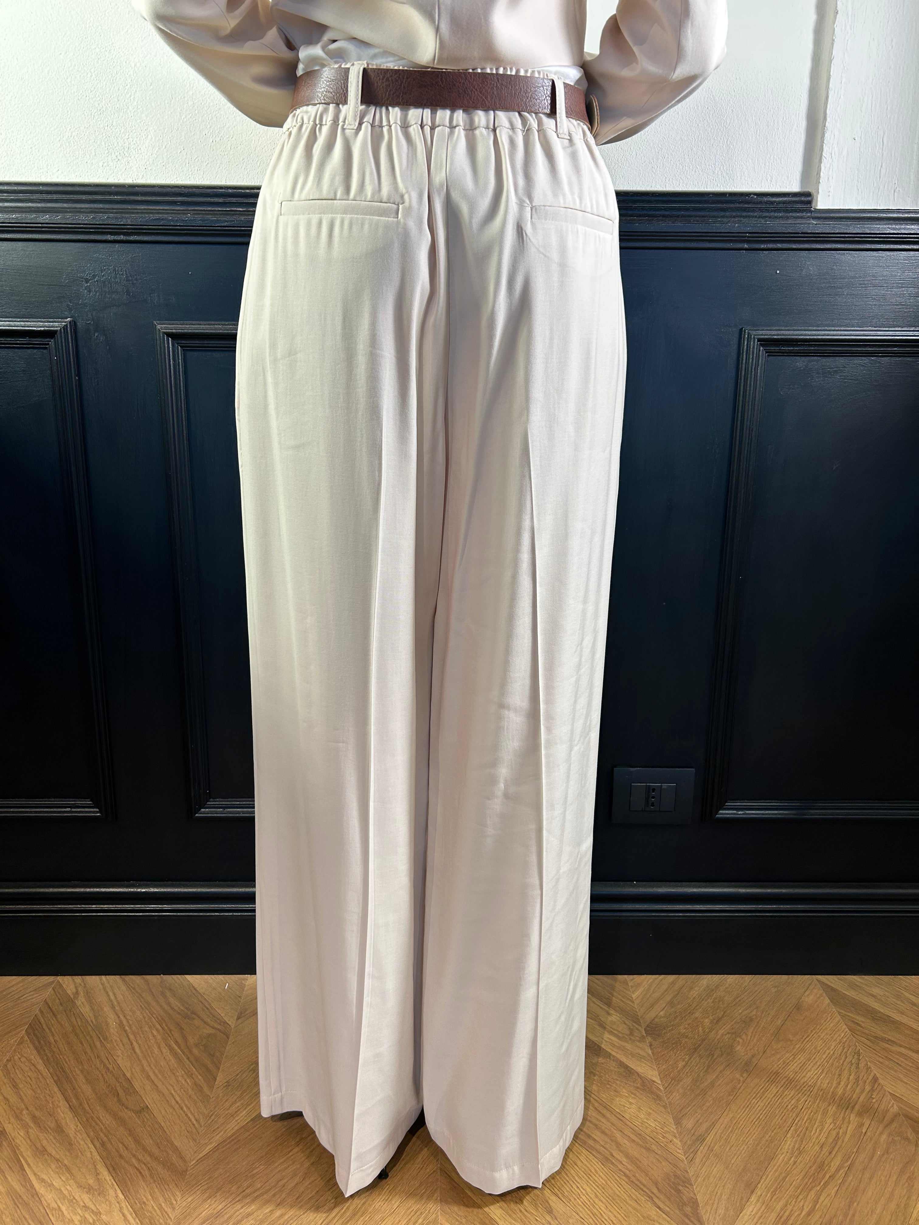 Pantalone Preziosa palazzo con cintura