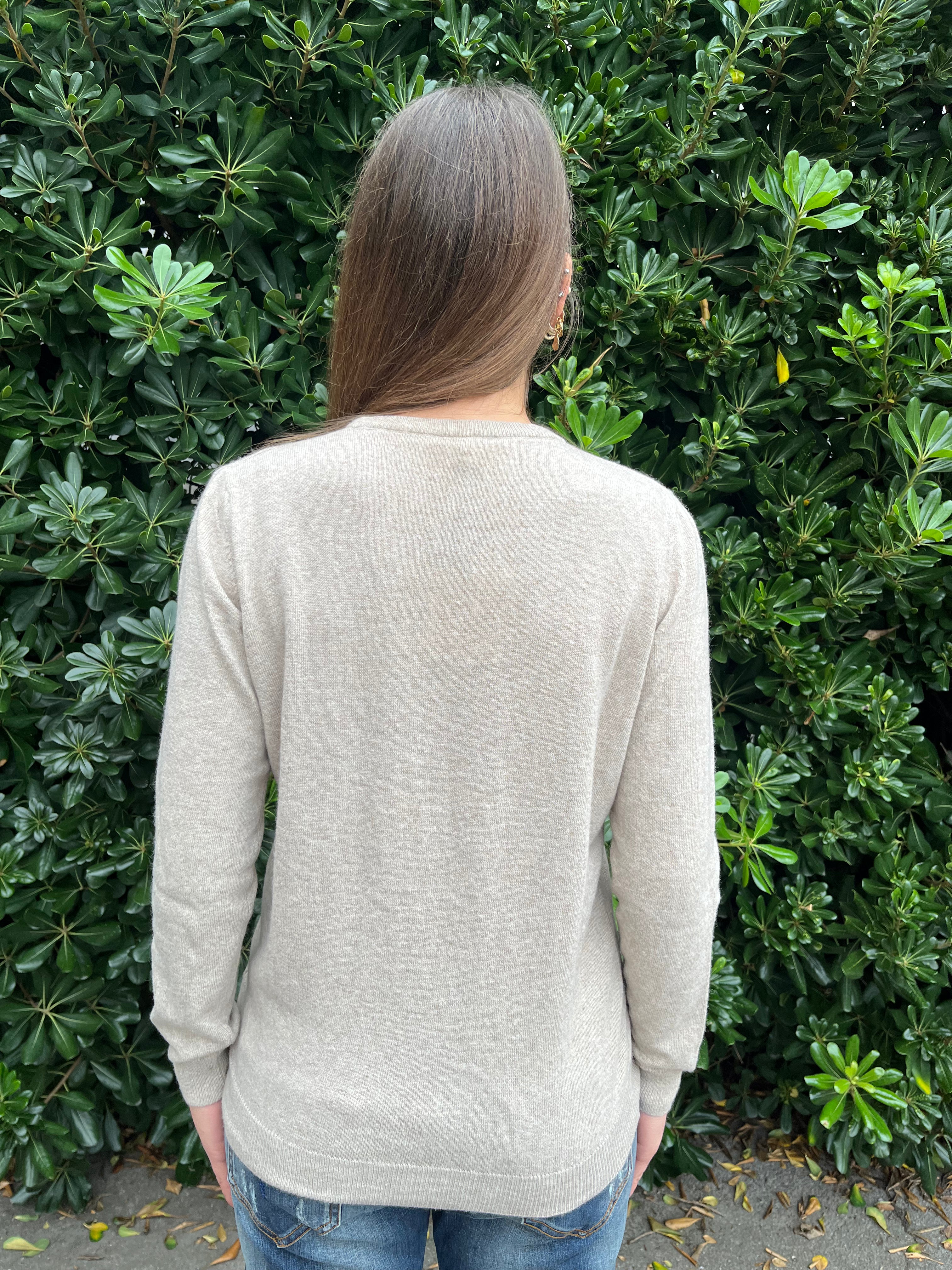 Pull girocollo misto lana