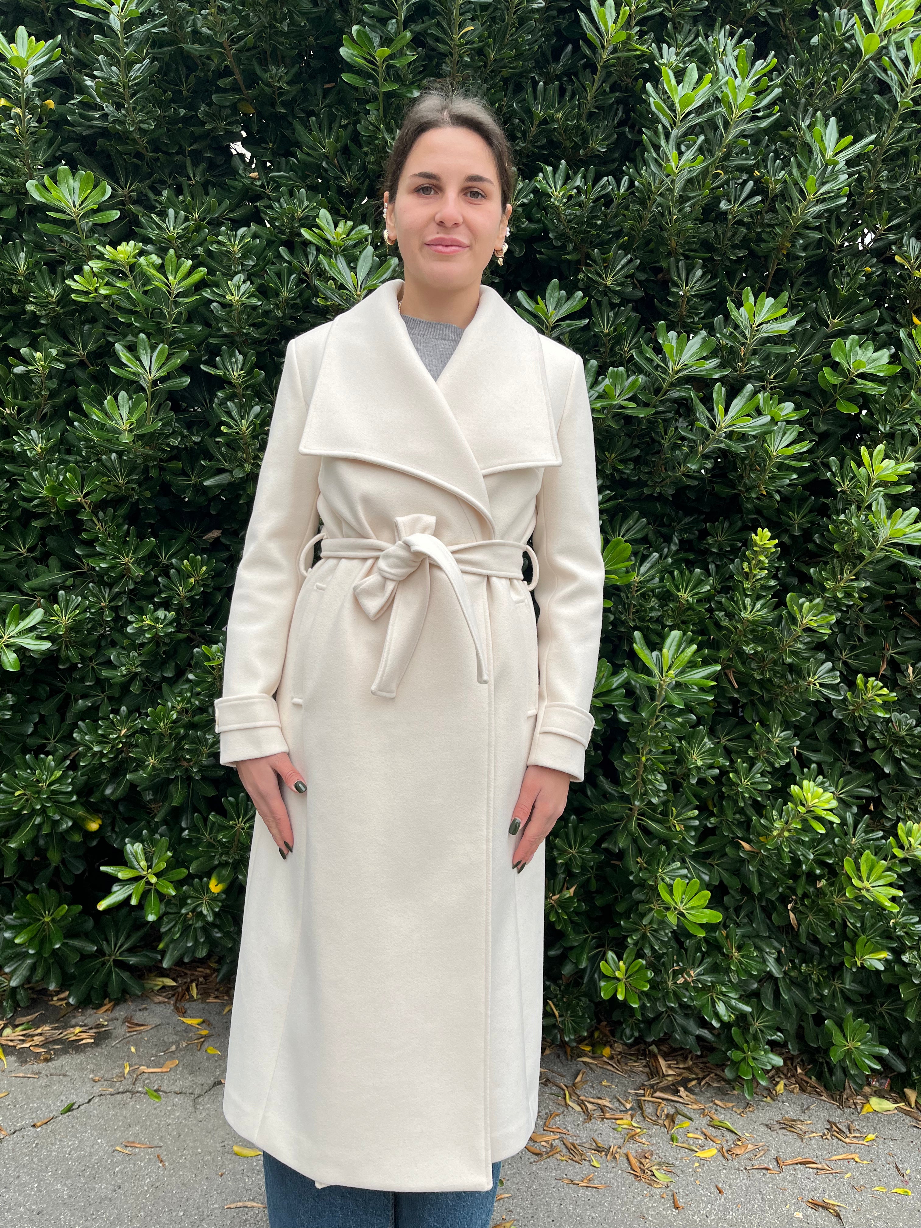 Cappotto Rimmo con collo ampio e cintura