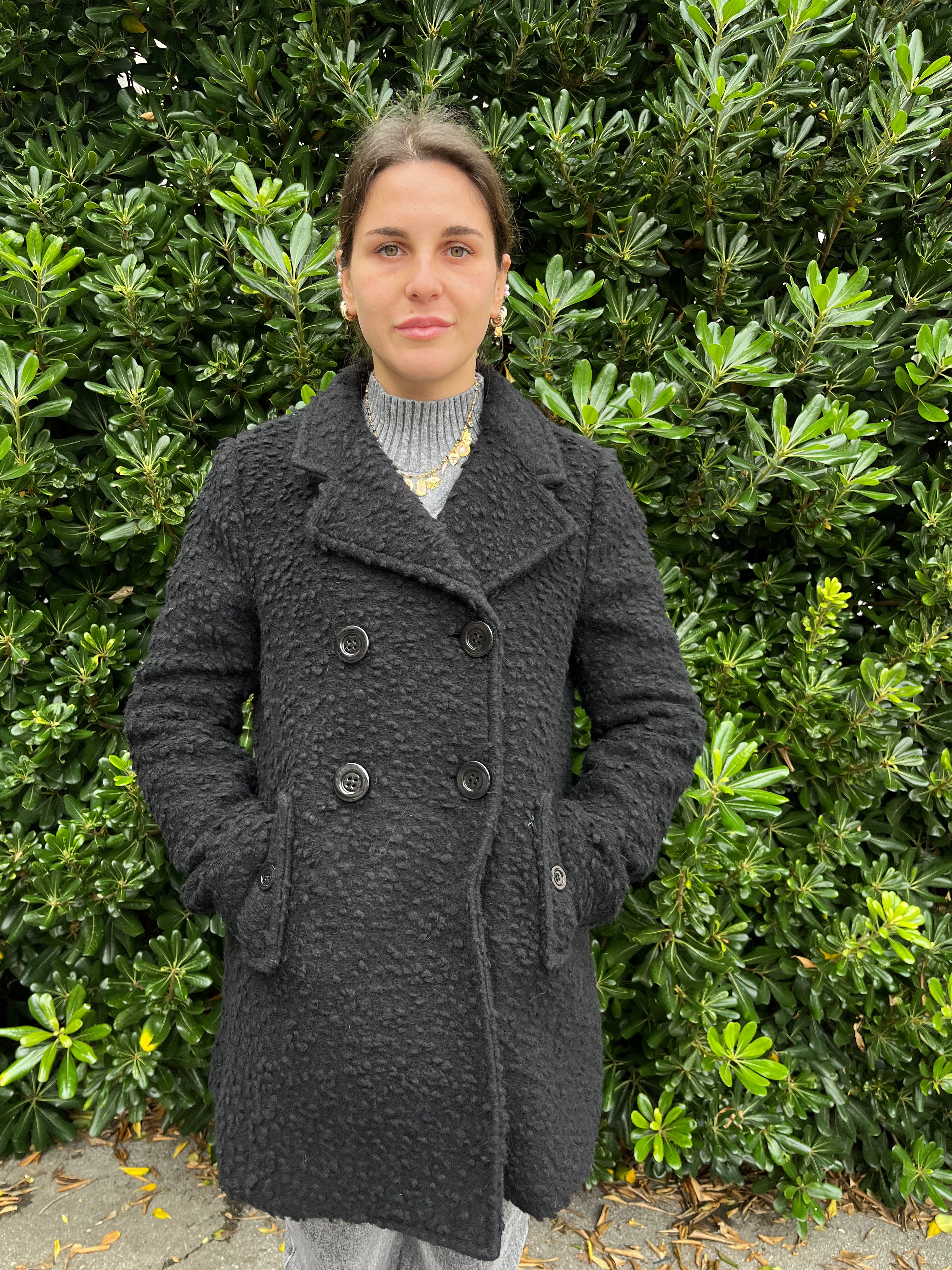 Cappotto bouclé doppiopetto