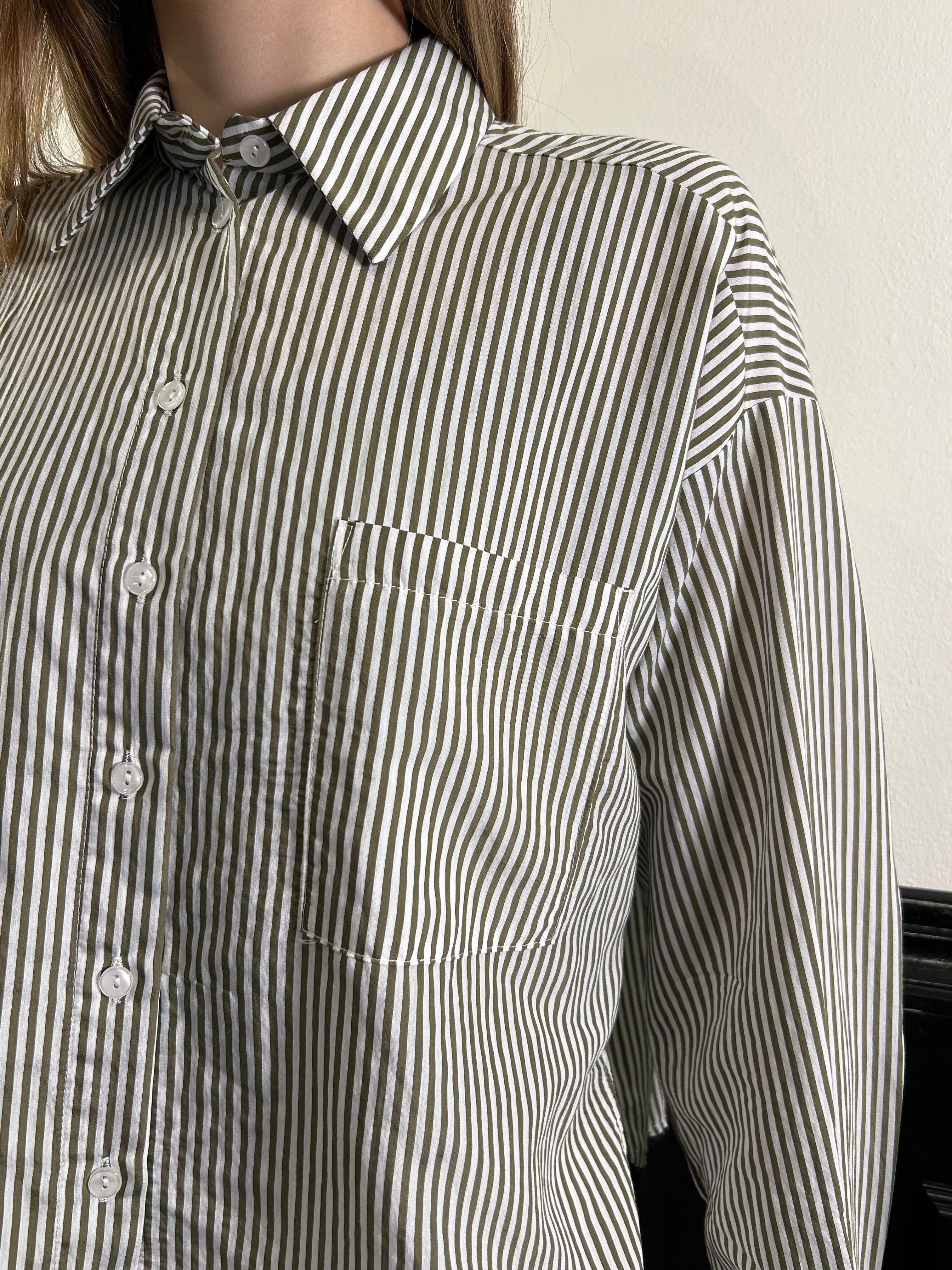 Camicia bastoncino verde militare