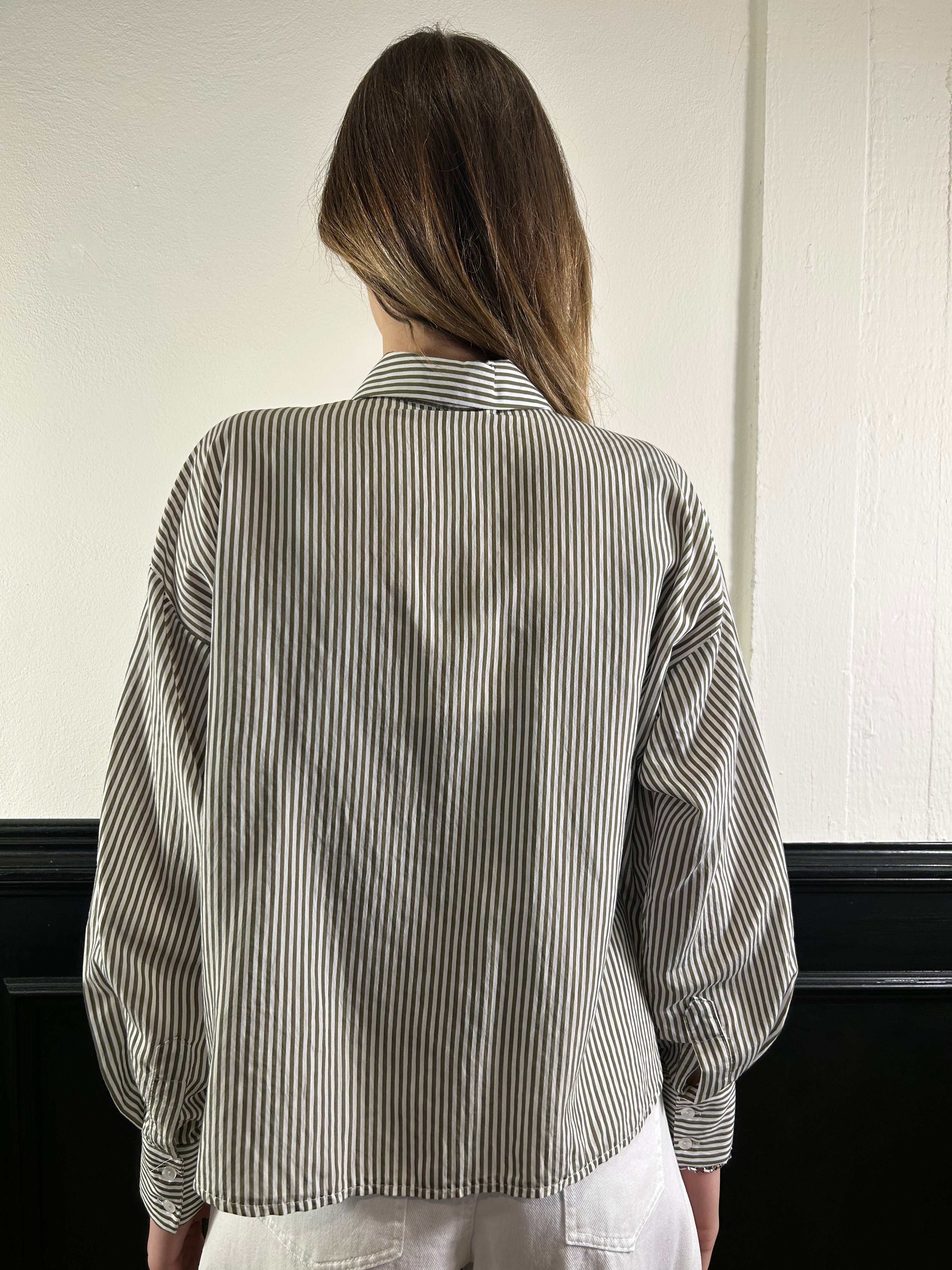 Camicia bastoncino verde militare