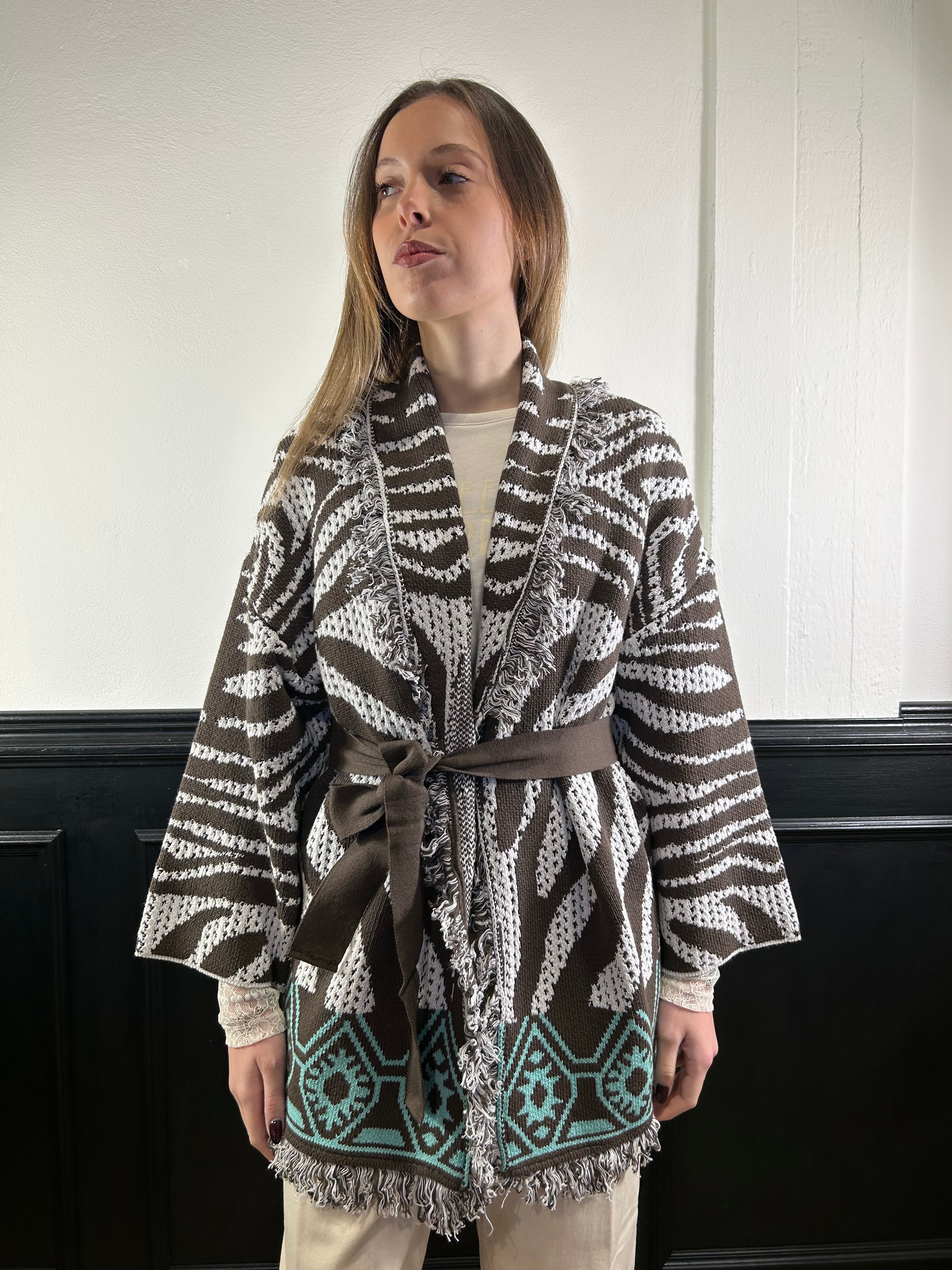 Cardigan Alanui fantasia animalier