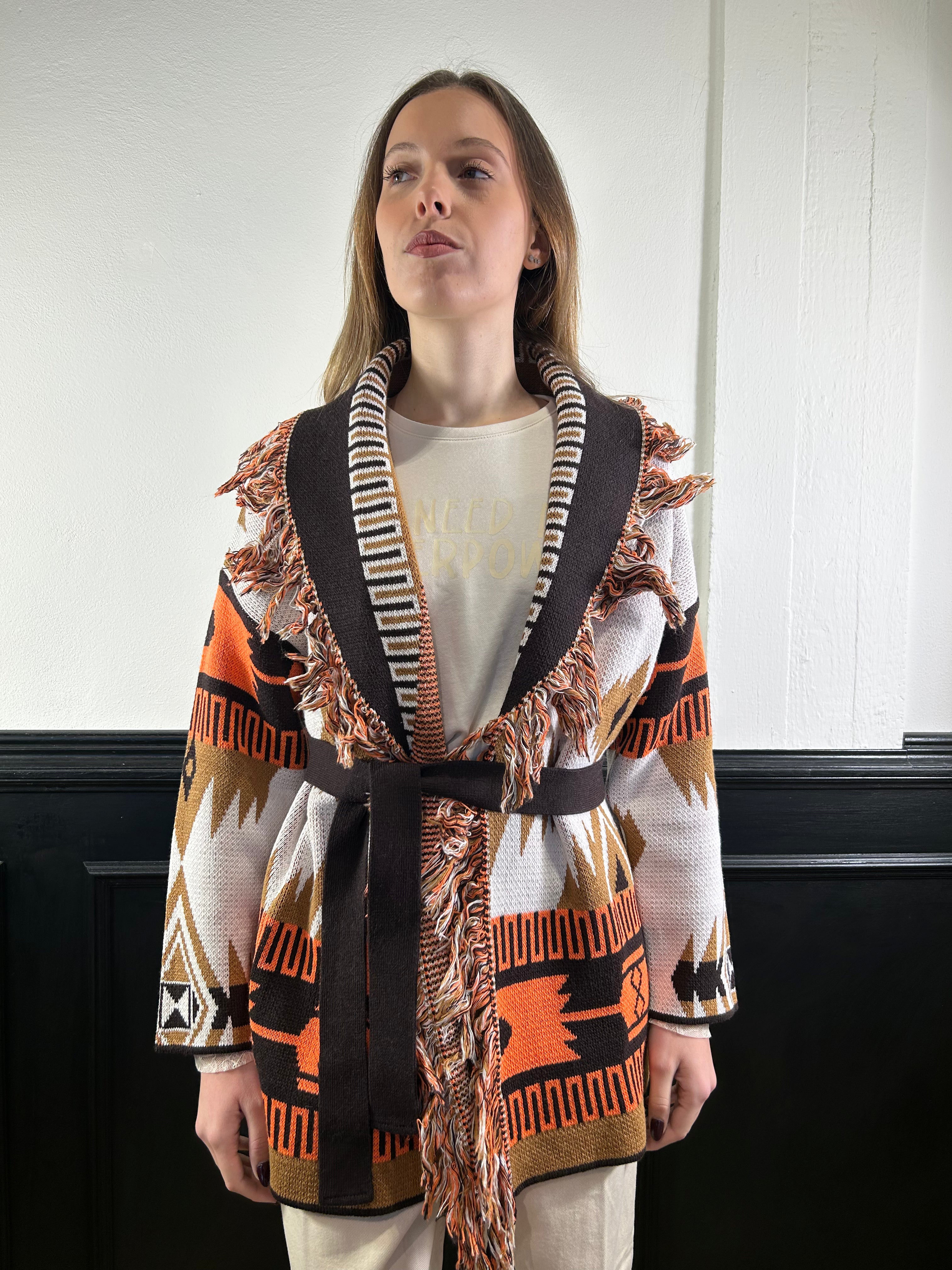 Cardigan Alanui fantasia etnica