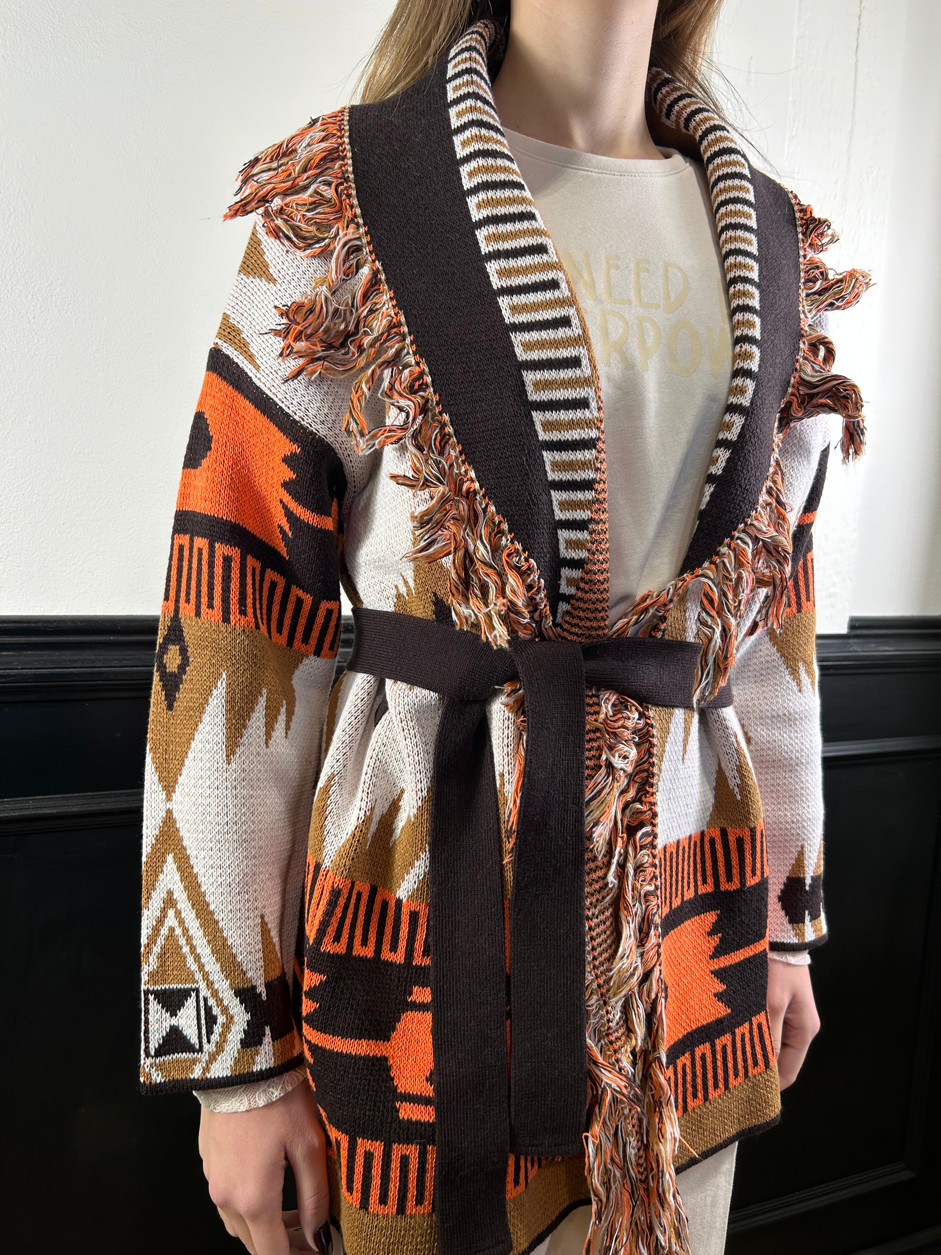 Cardigan Alanui fantasia etnica