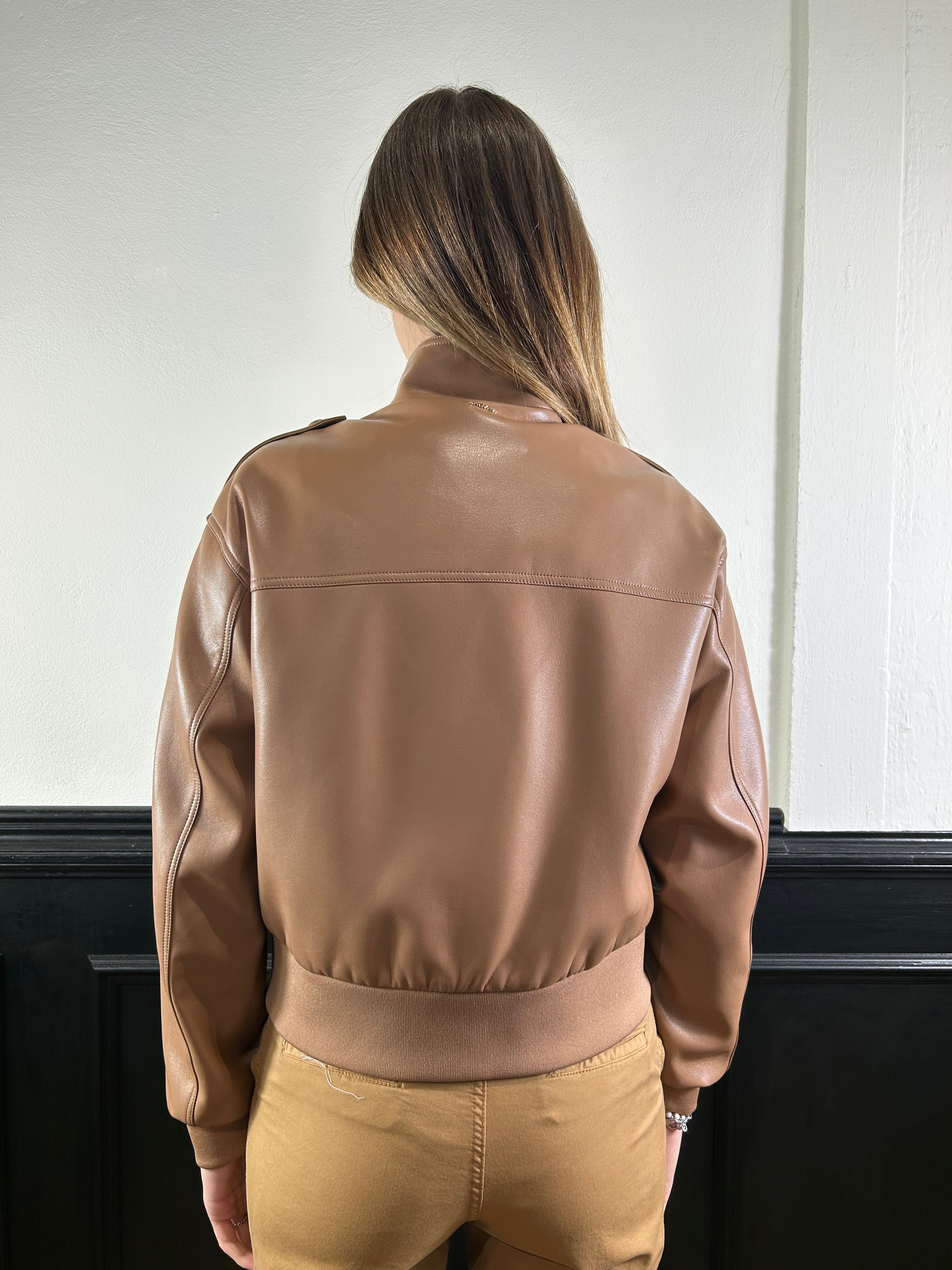 Giubbino bomber in ecopelle