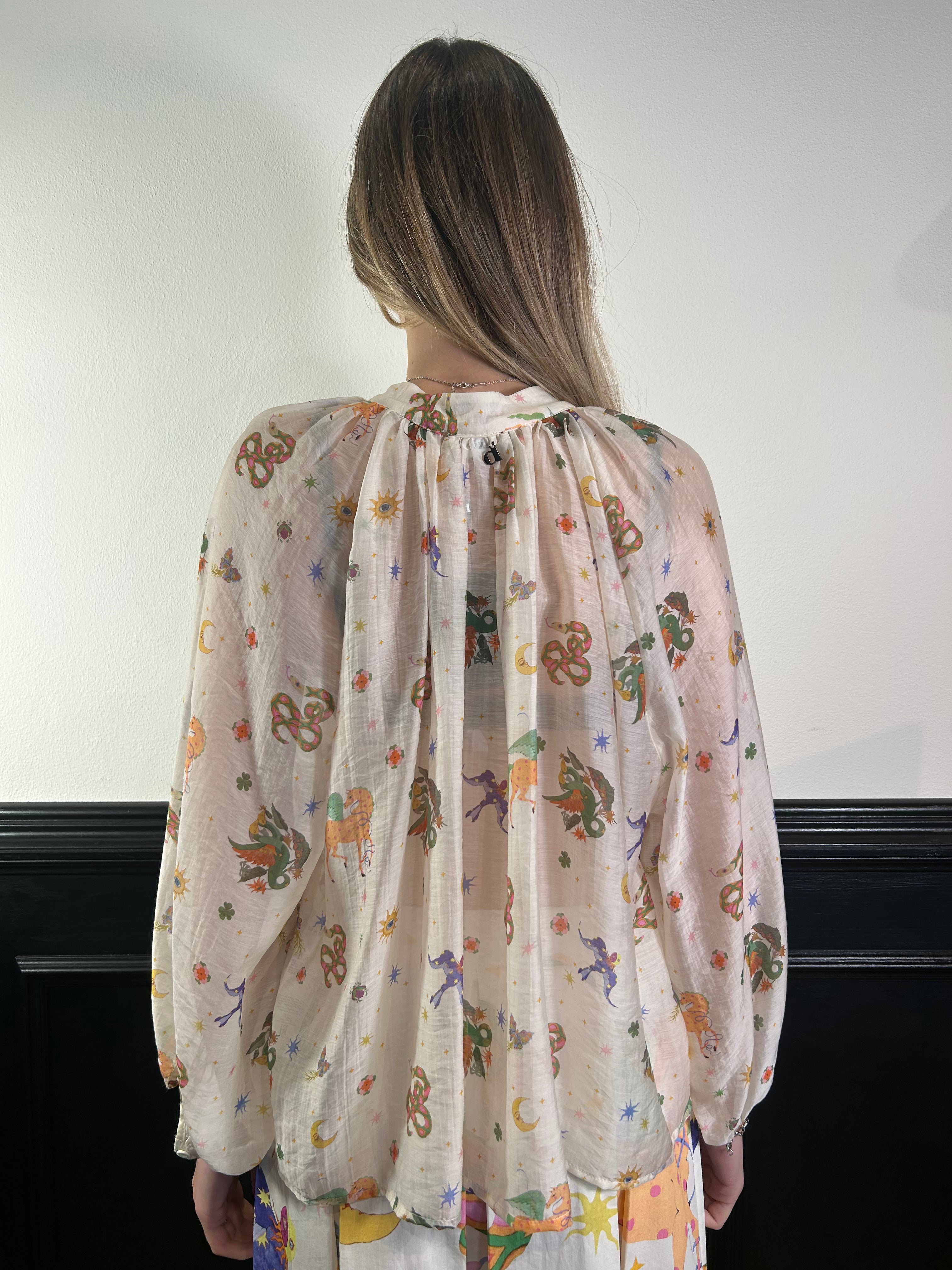 Camicia oversize fantasia zodiaco