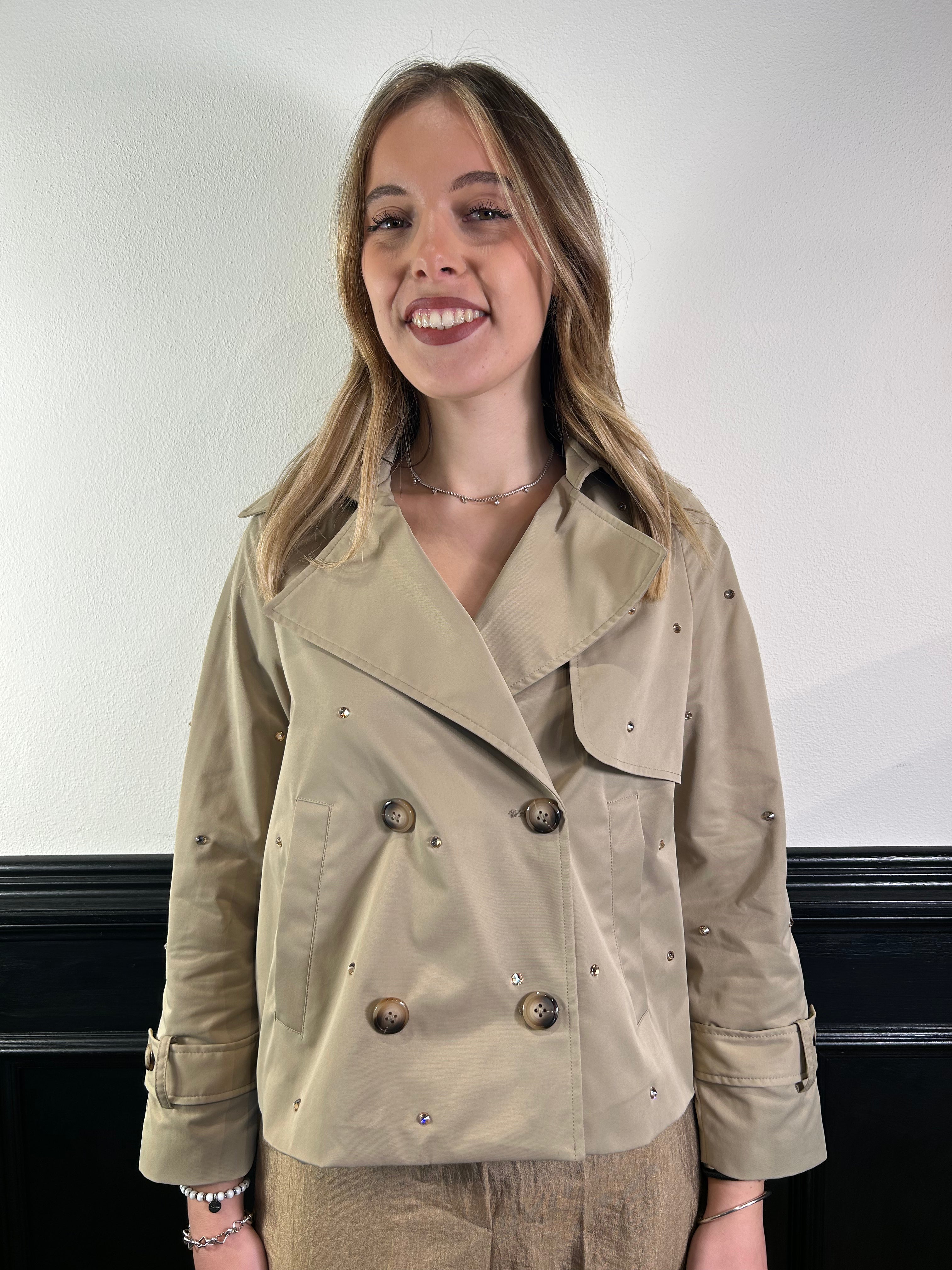 Trench corto diamanti