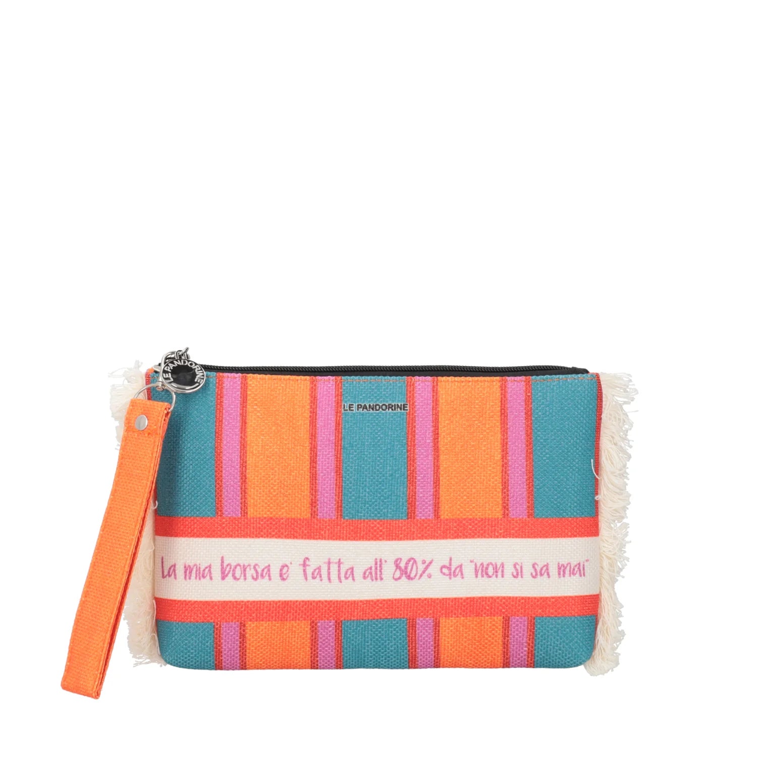 Pochette mare righe con scritta