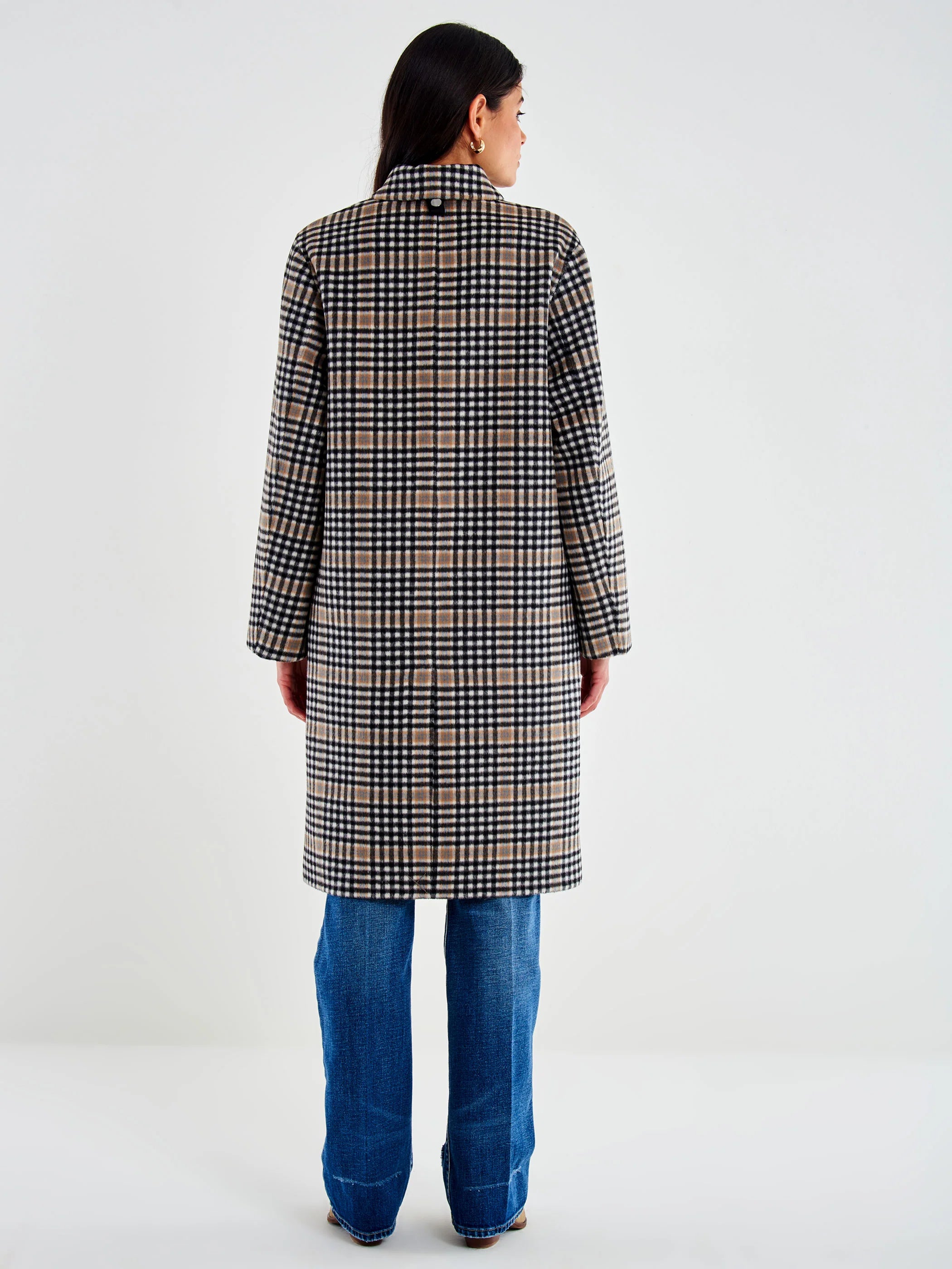 Cappotto a Quadri Con Impermeabile