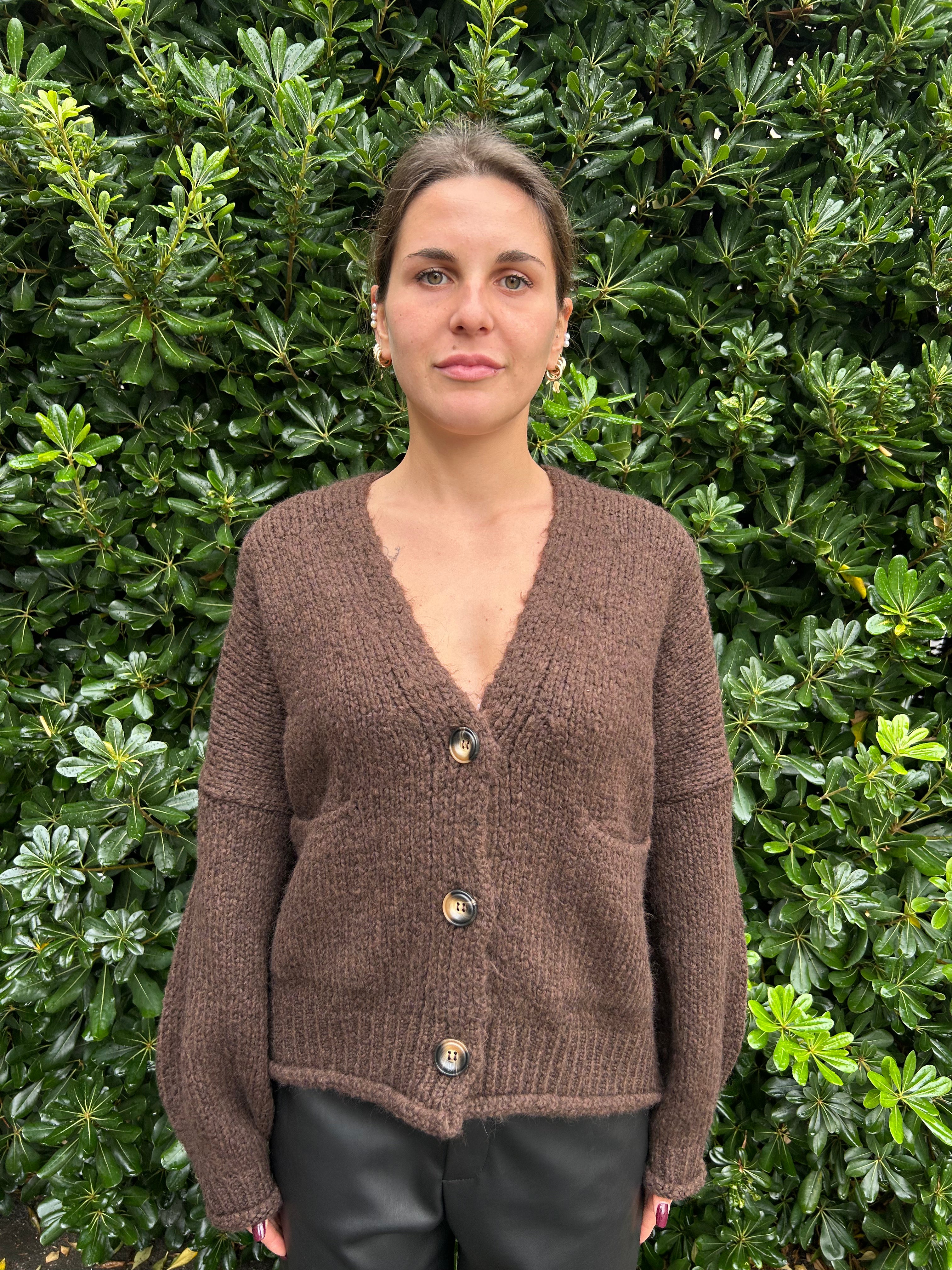 Maxi cardigan con bottoni