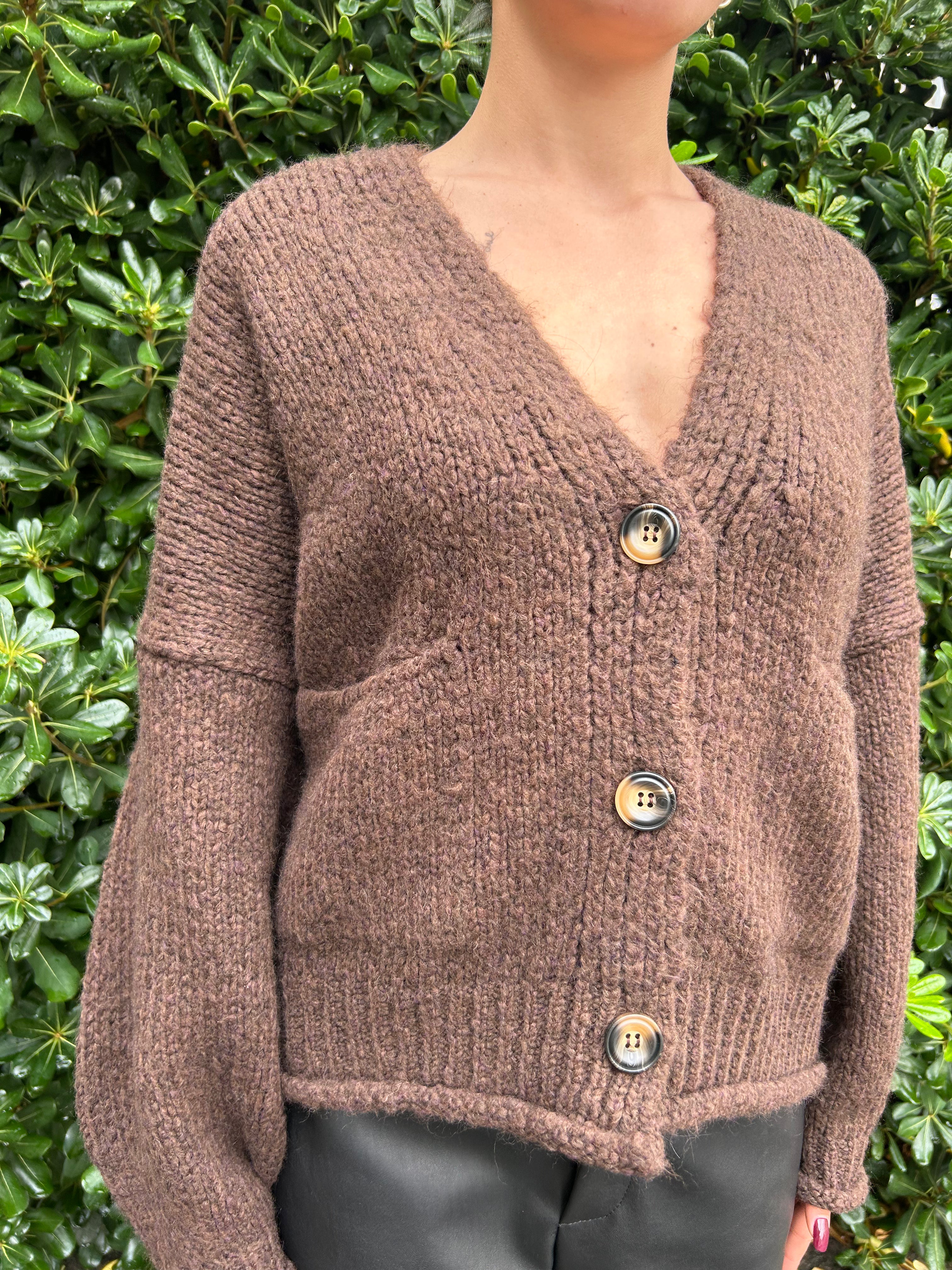 Maxi cardigan con bottoni