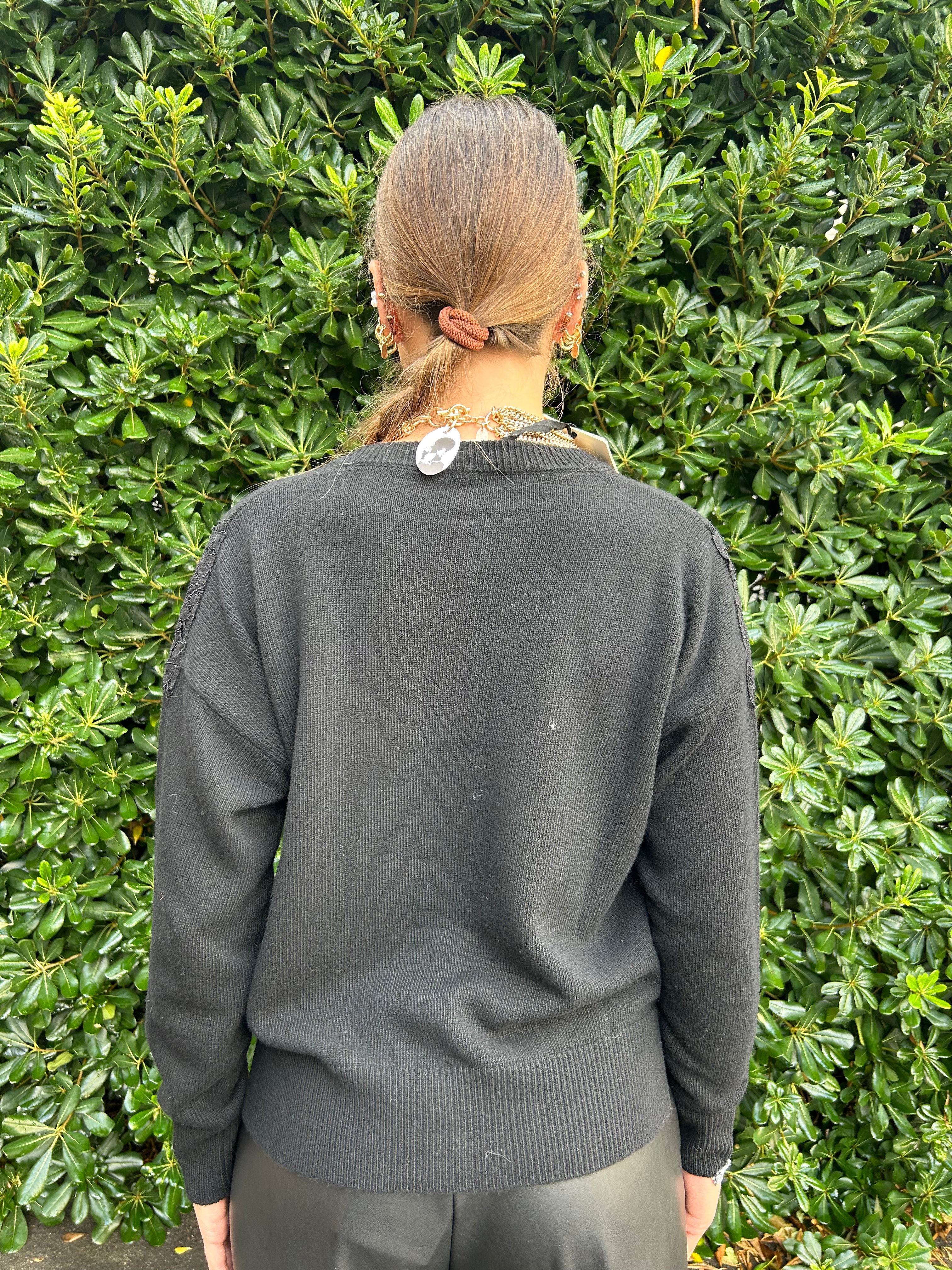 Cardigan con dettagli pizzo