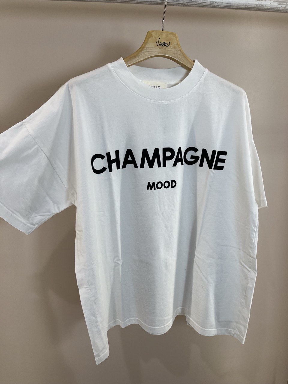 T-shirt stampa 'champagne'