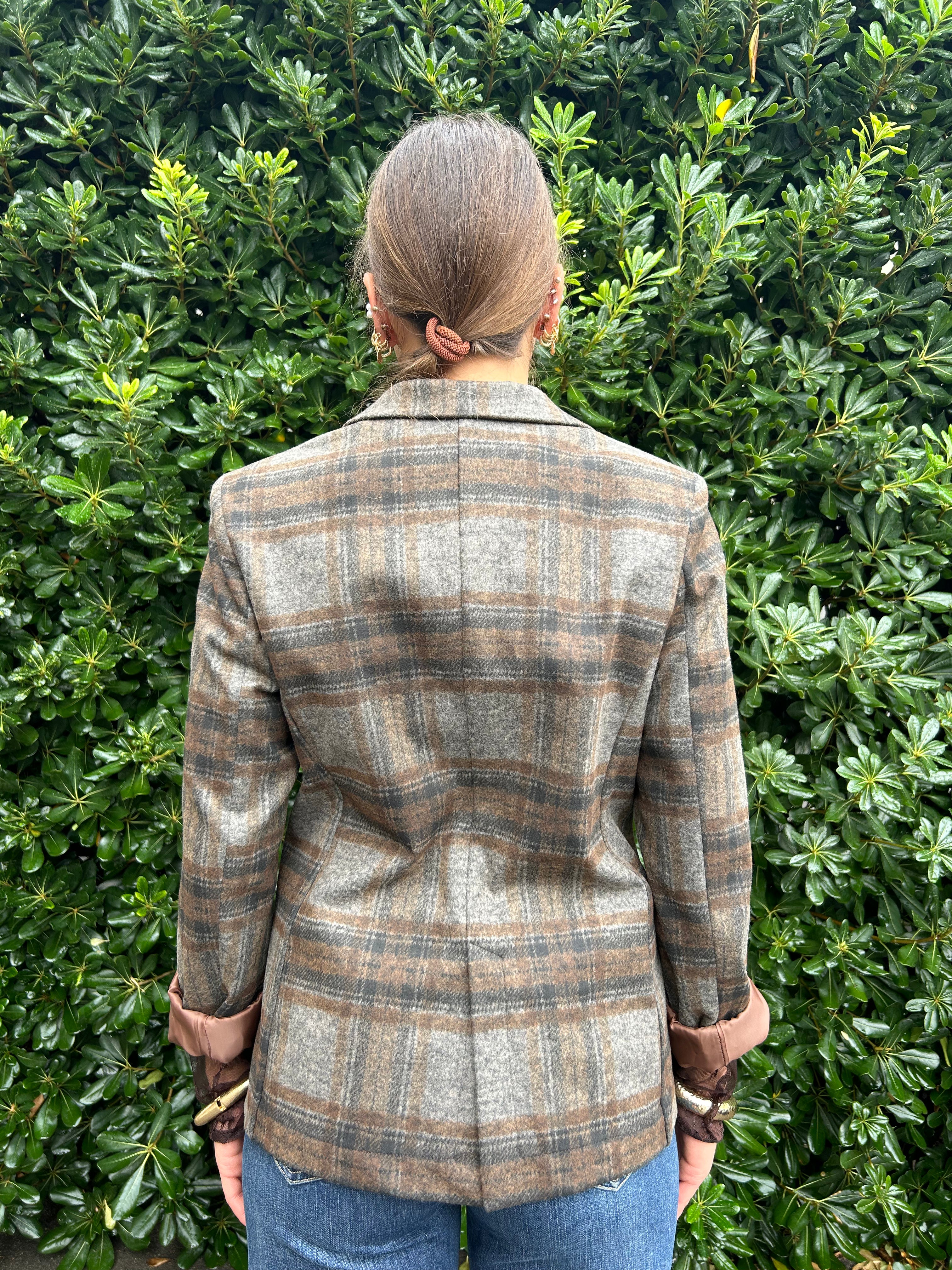 Giacca con quadro modello slim