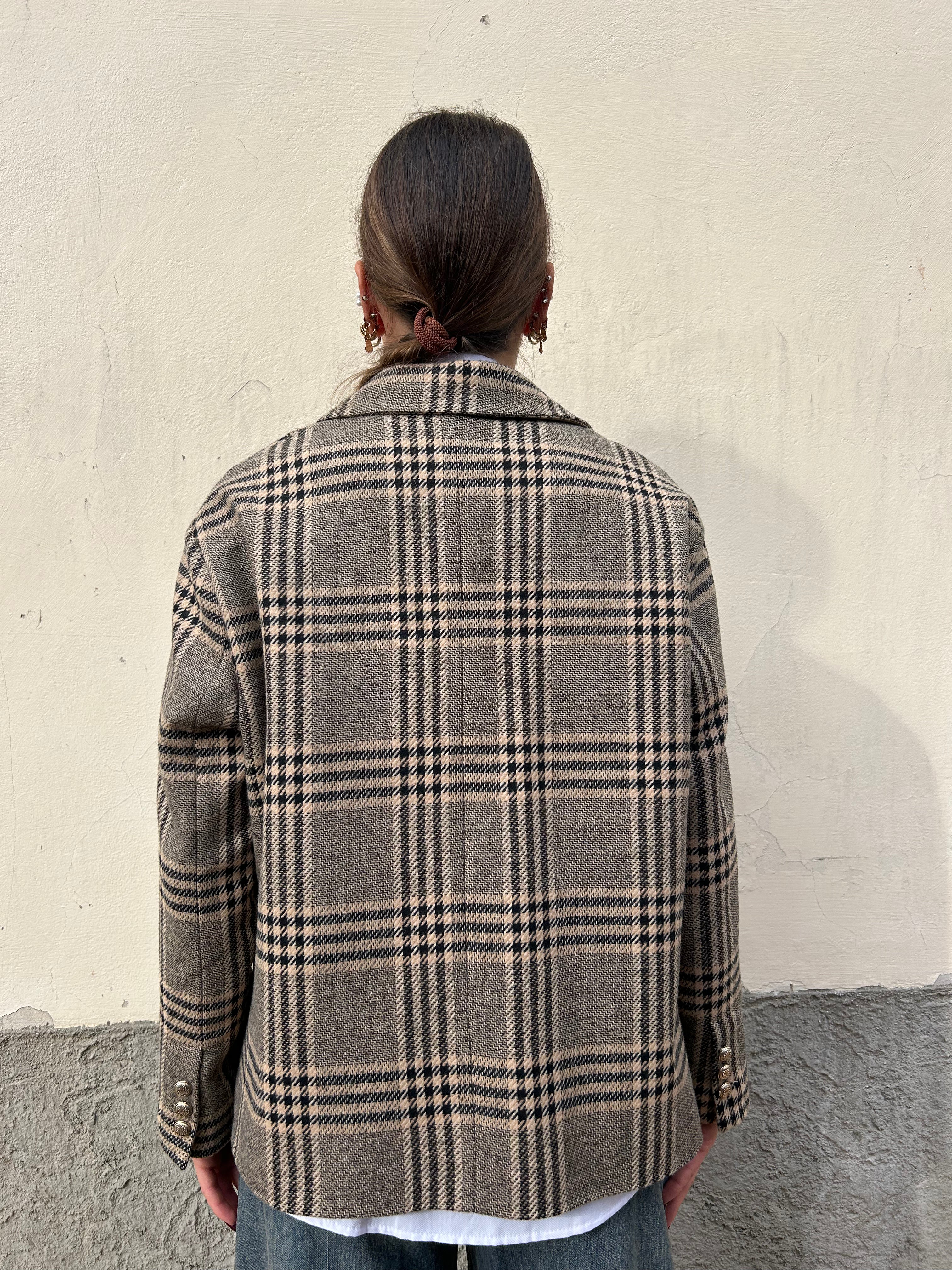 Giacca doppiopetto quadro