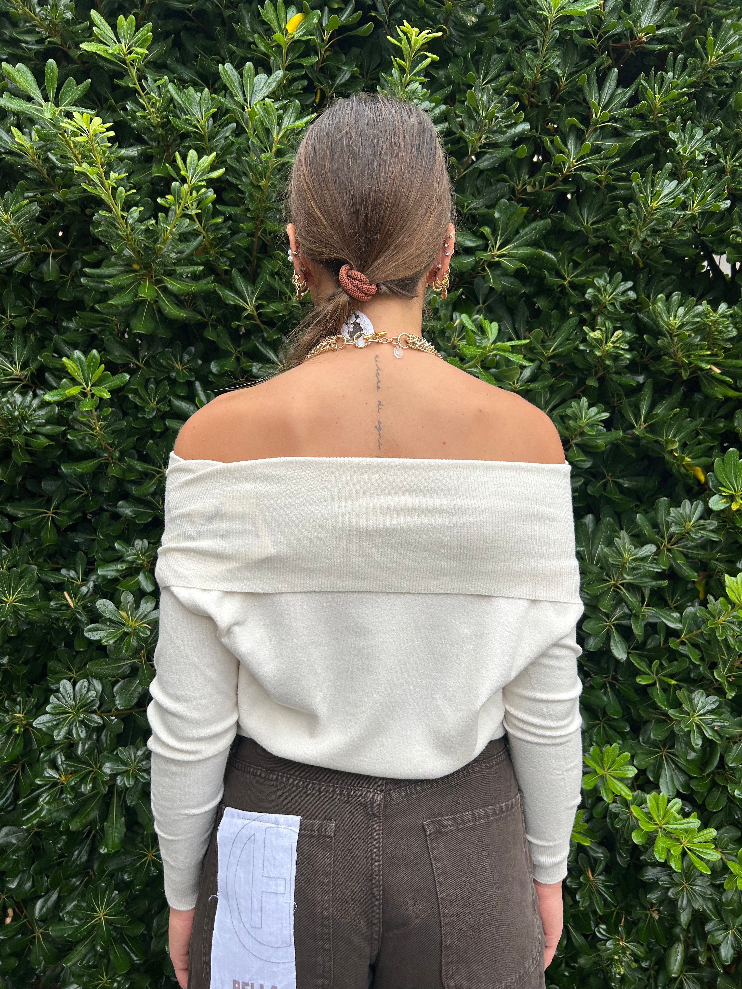 Maglia scollo a barca