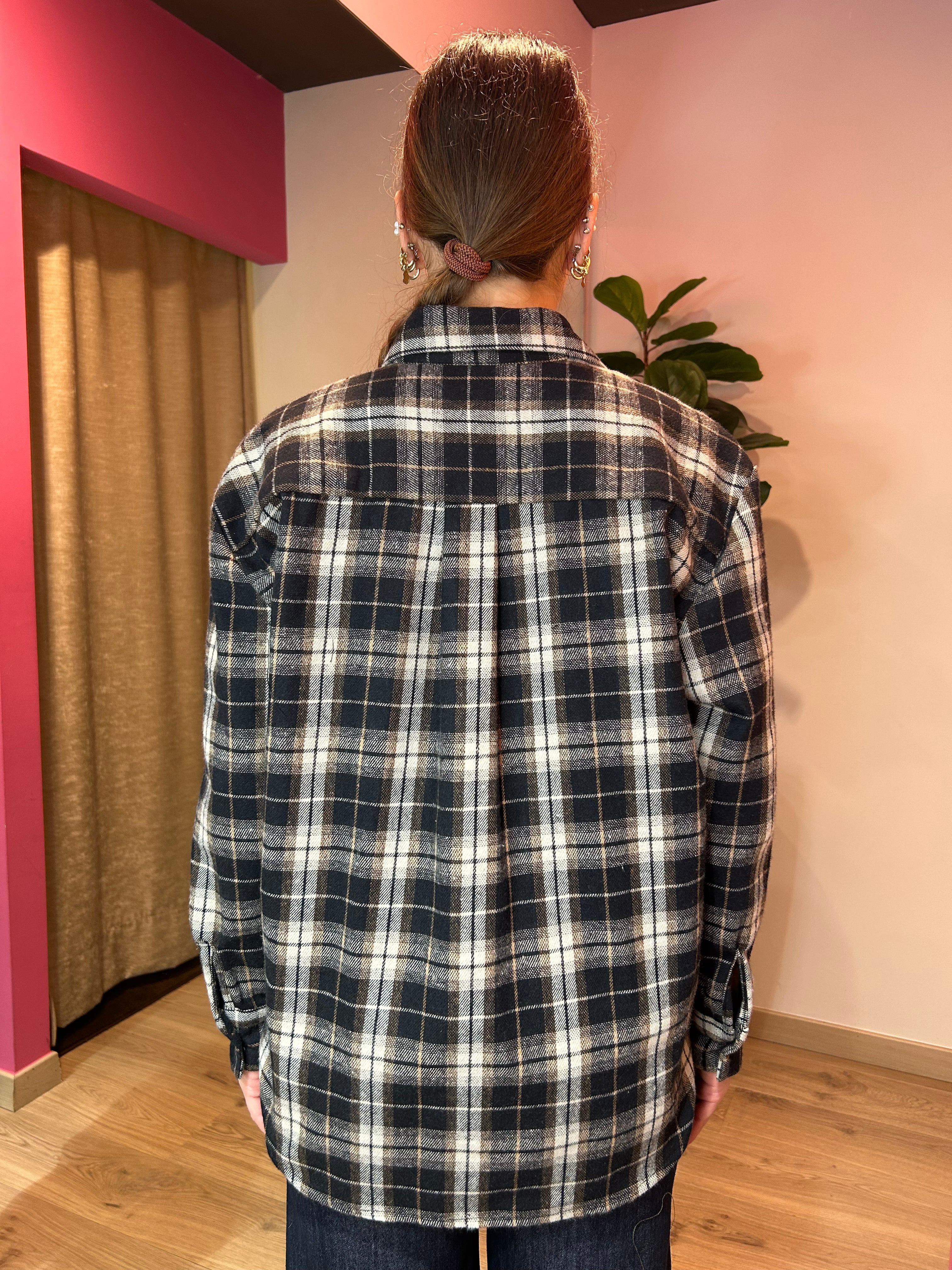 Camicia check con t-shirt stampa