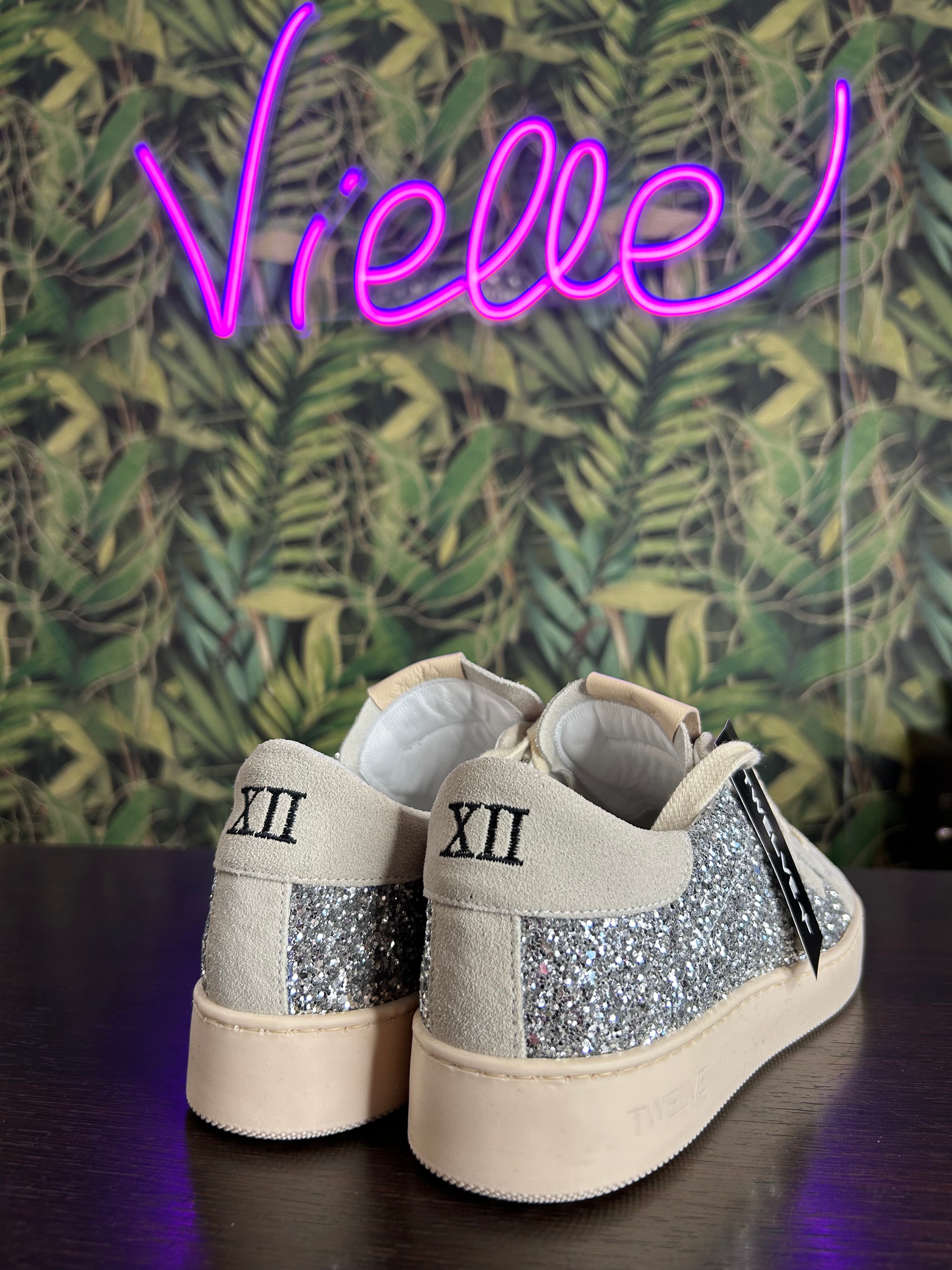 Sneakers Classic strass argento