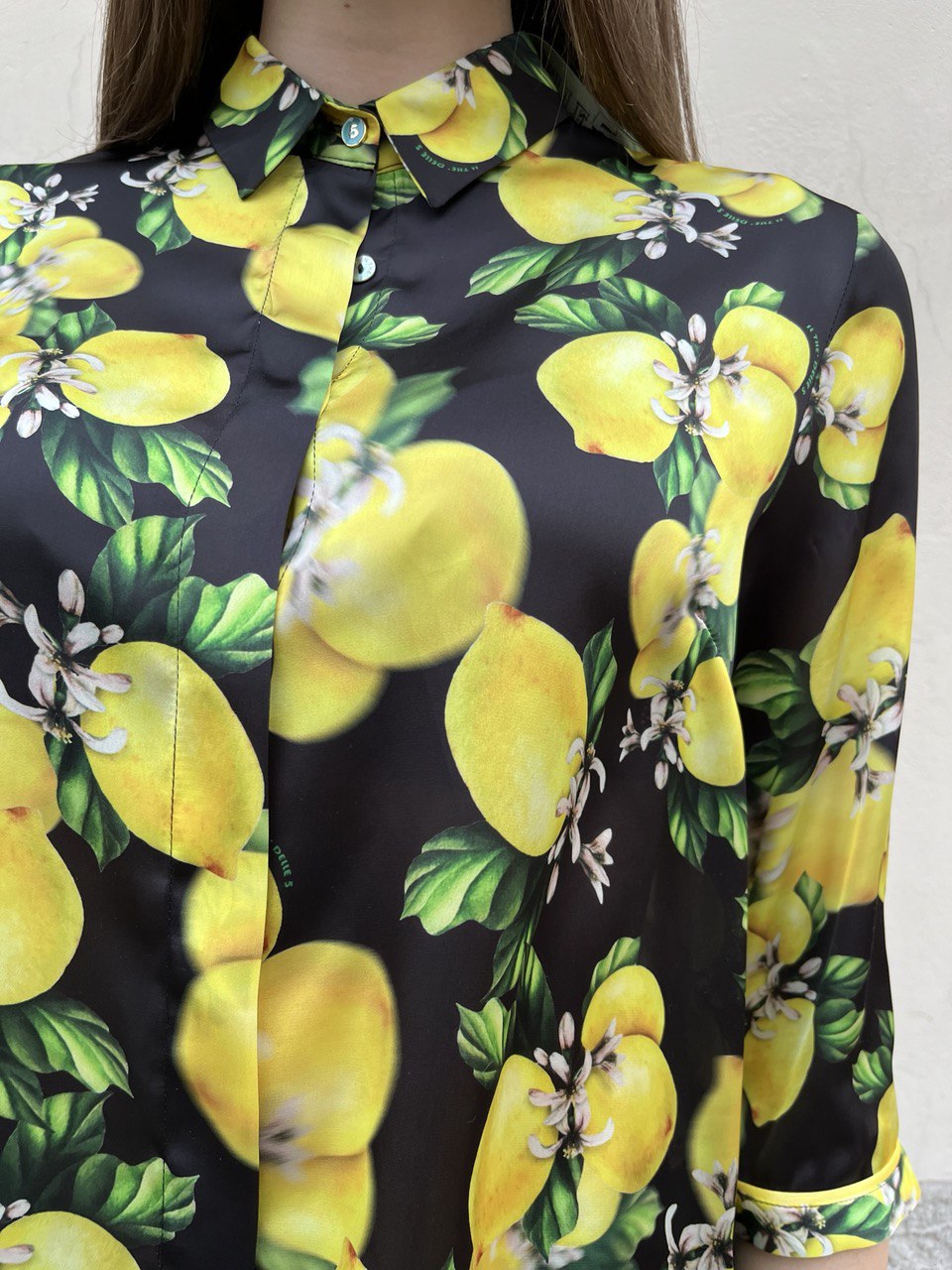 Camicia spoon fantasia limoni