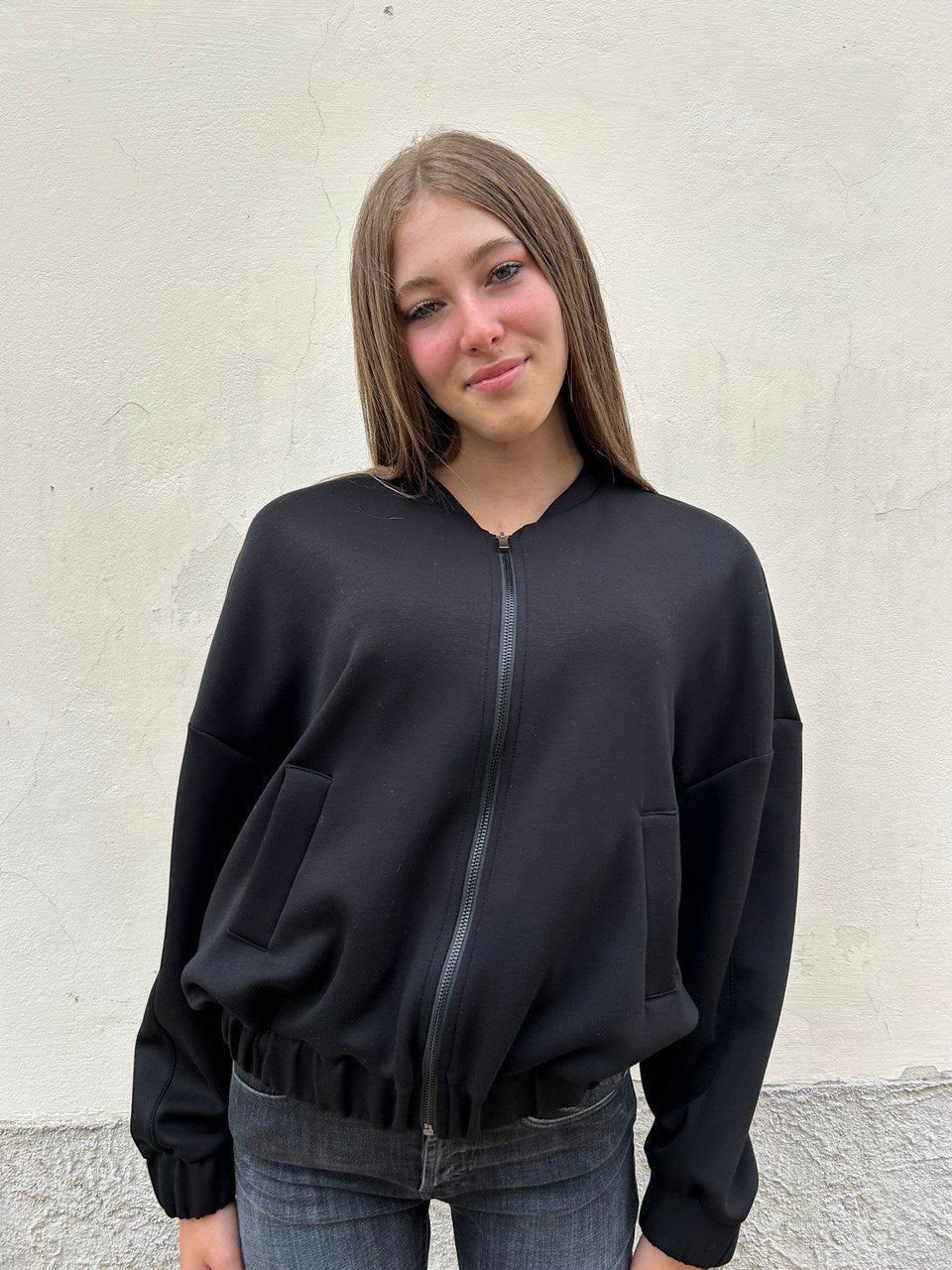 Bomber in tessuto neoprene