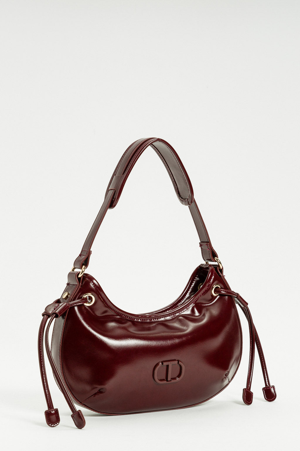 Borsa hobo 'Glossy' con stringhe
