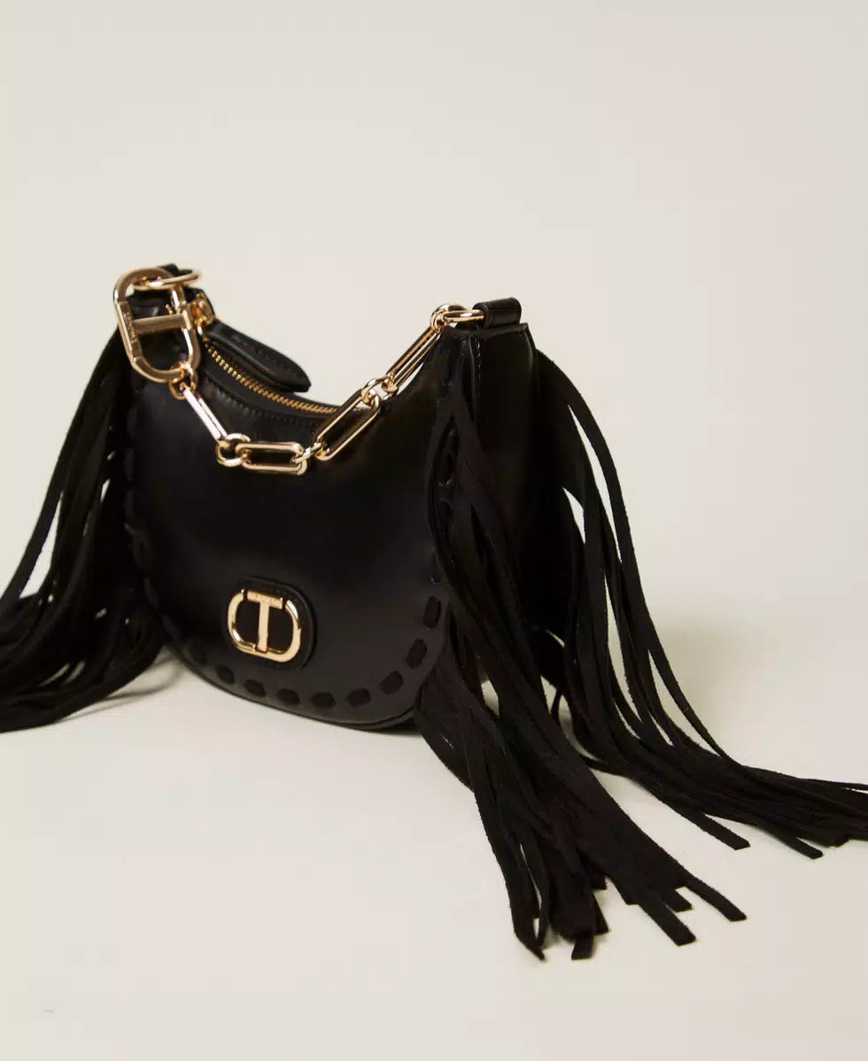 Borsa hobo mini 'Melrose' con frange