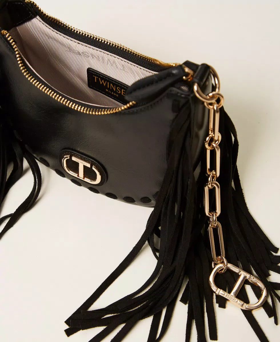 Borsa hobo mini 'Melrose' con frange