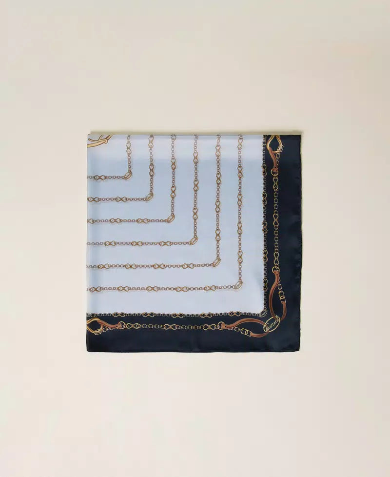 Foulard con stampa catena