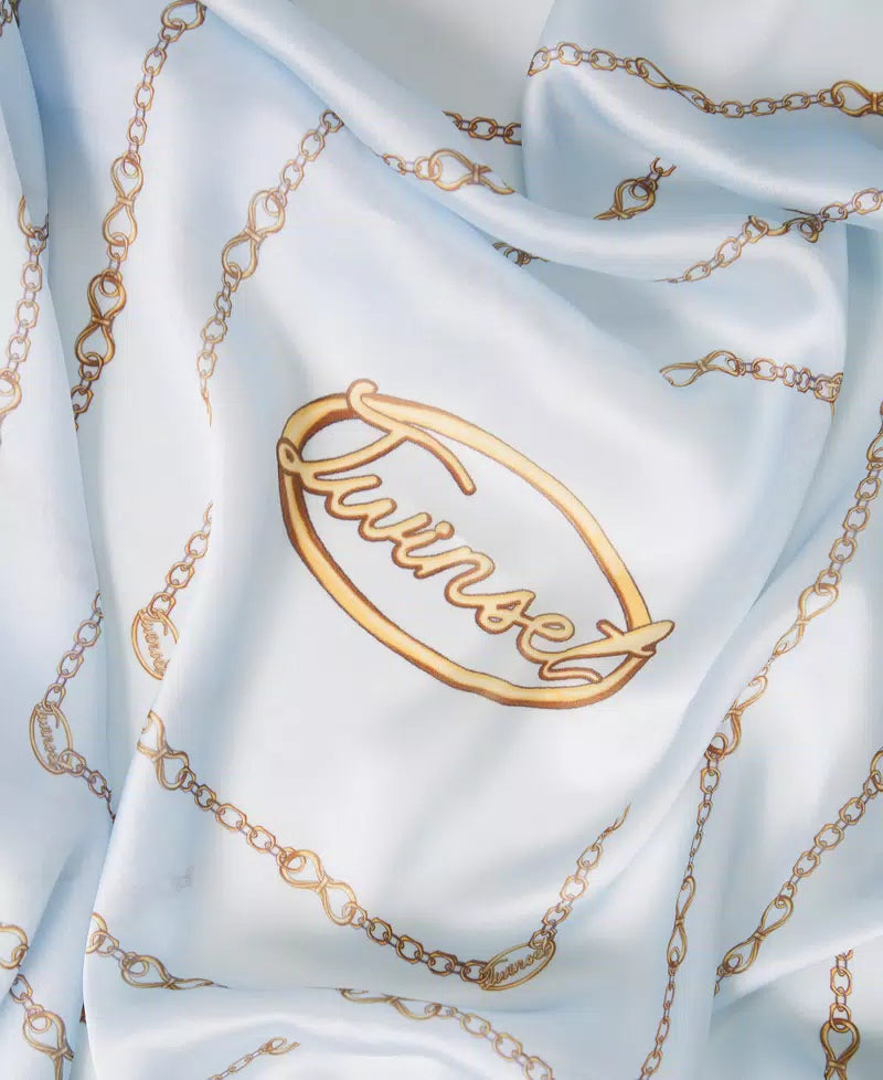 Foulard con stampa catena