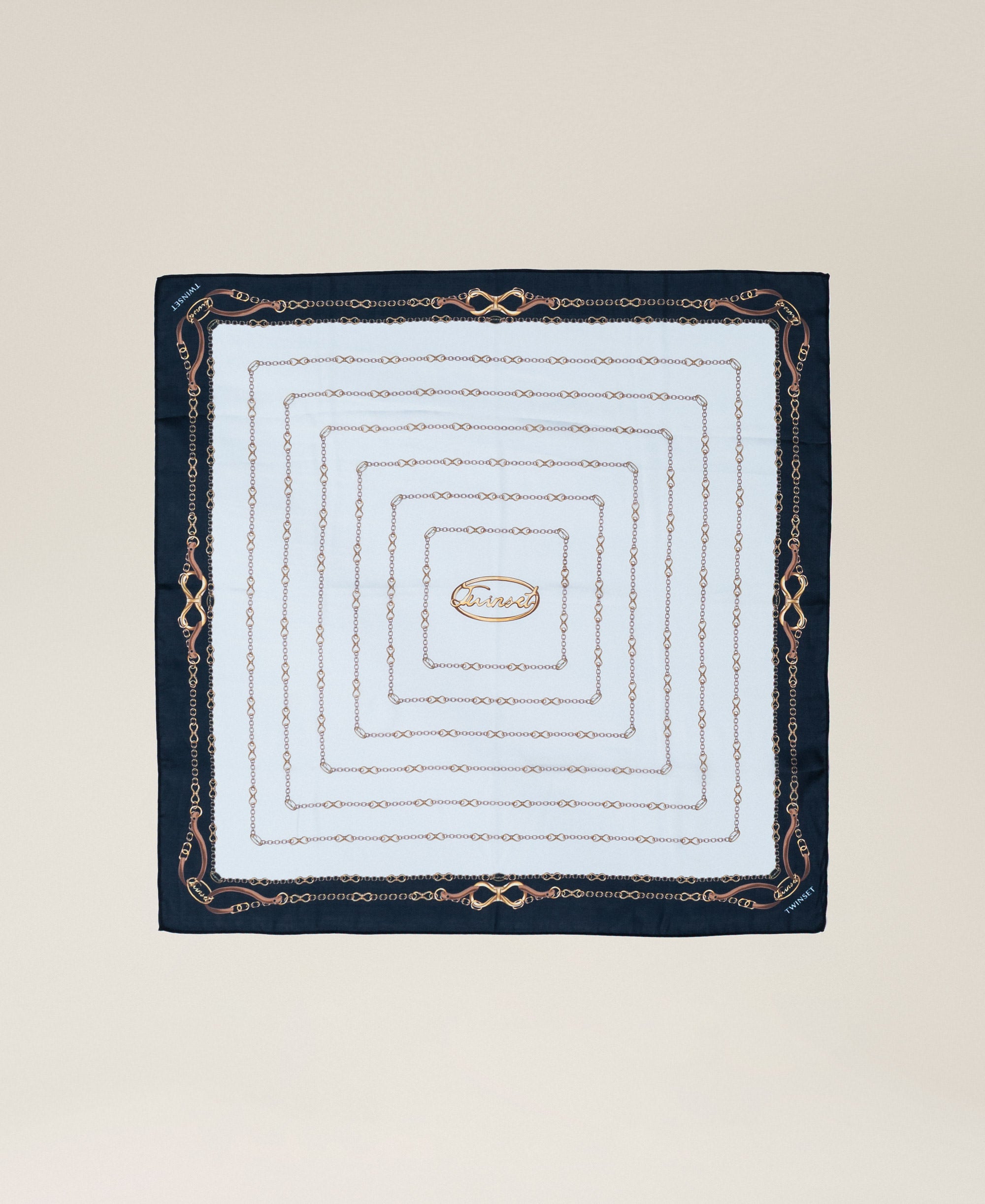 Foulard con stampa catena