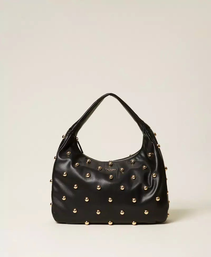 Borsa hobo con borchie