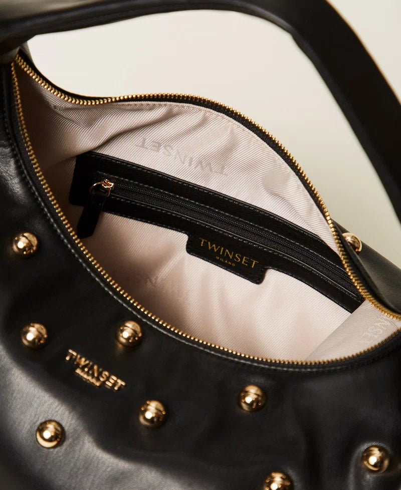 Borsa hobo con borchie