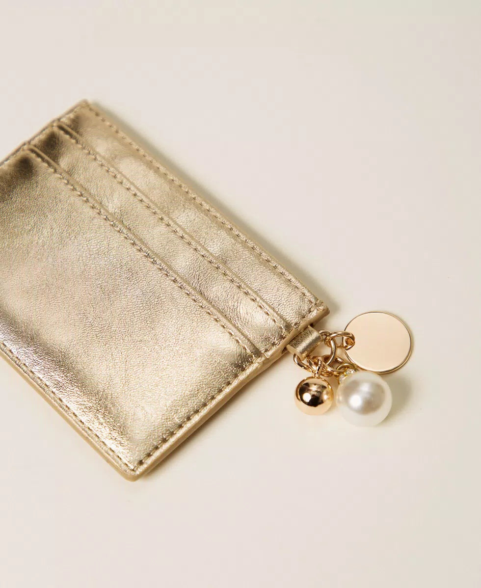 Portacarte laminato con charms